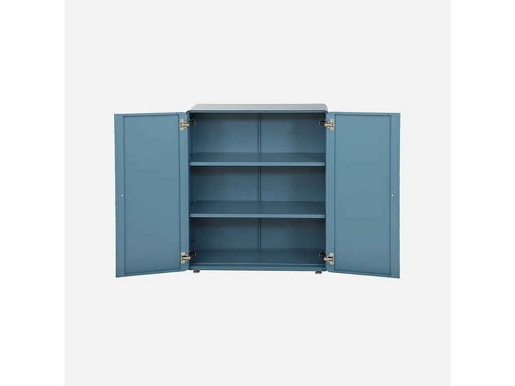 Commode armoire métal 2 portes bleu - Tribeca