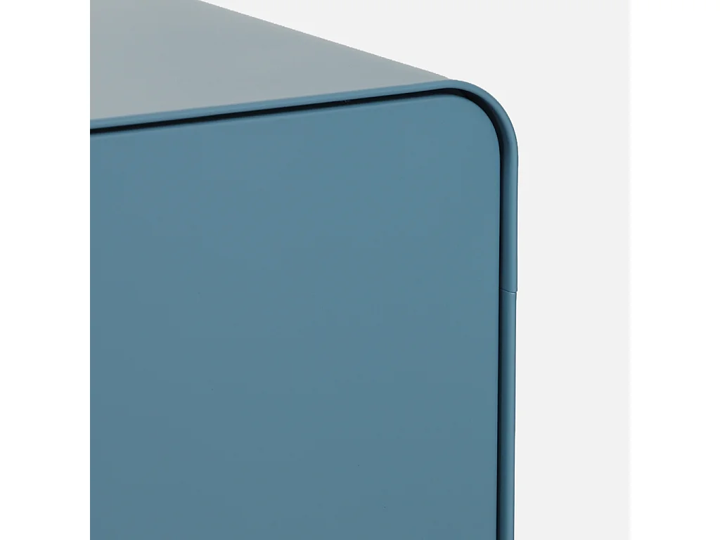 Commode armoire métal 2 portes bleu - Tribeca