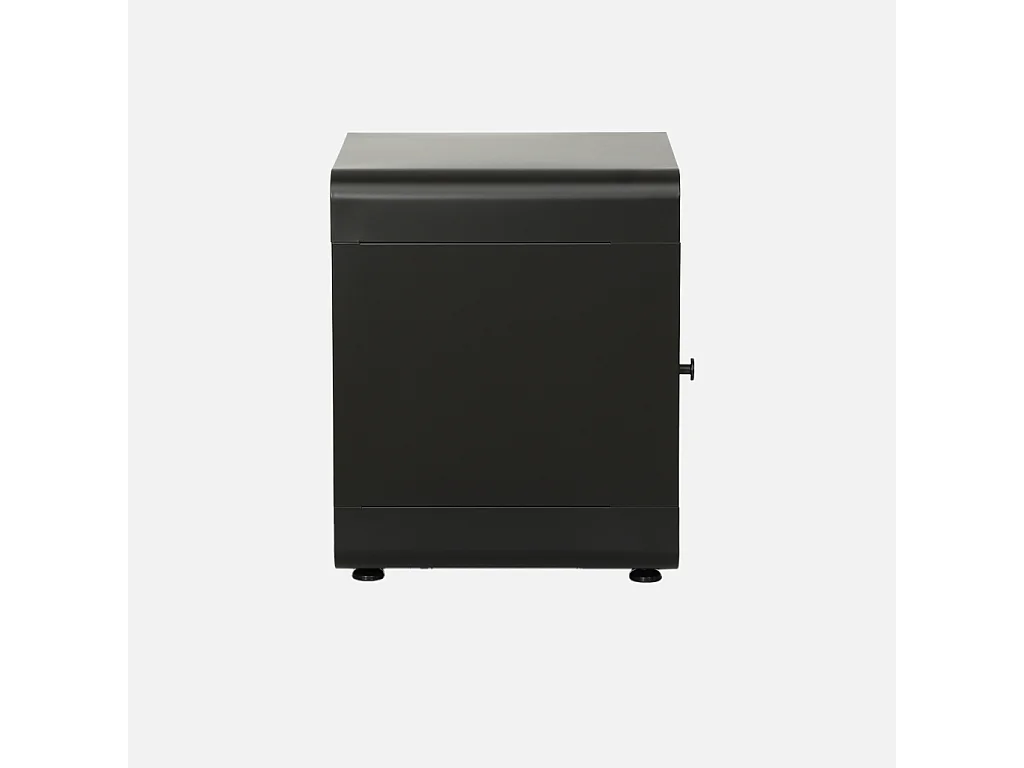 Table de chevet industrielle acier 1 porte noir - Tribeca