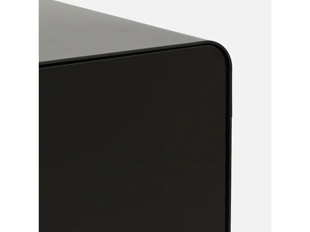 Table de chevet industrielle acier 1 porte noir - Tribeca
