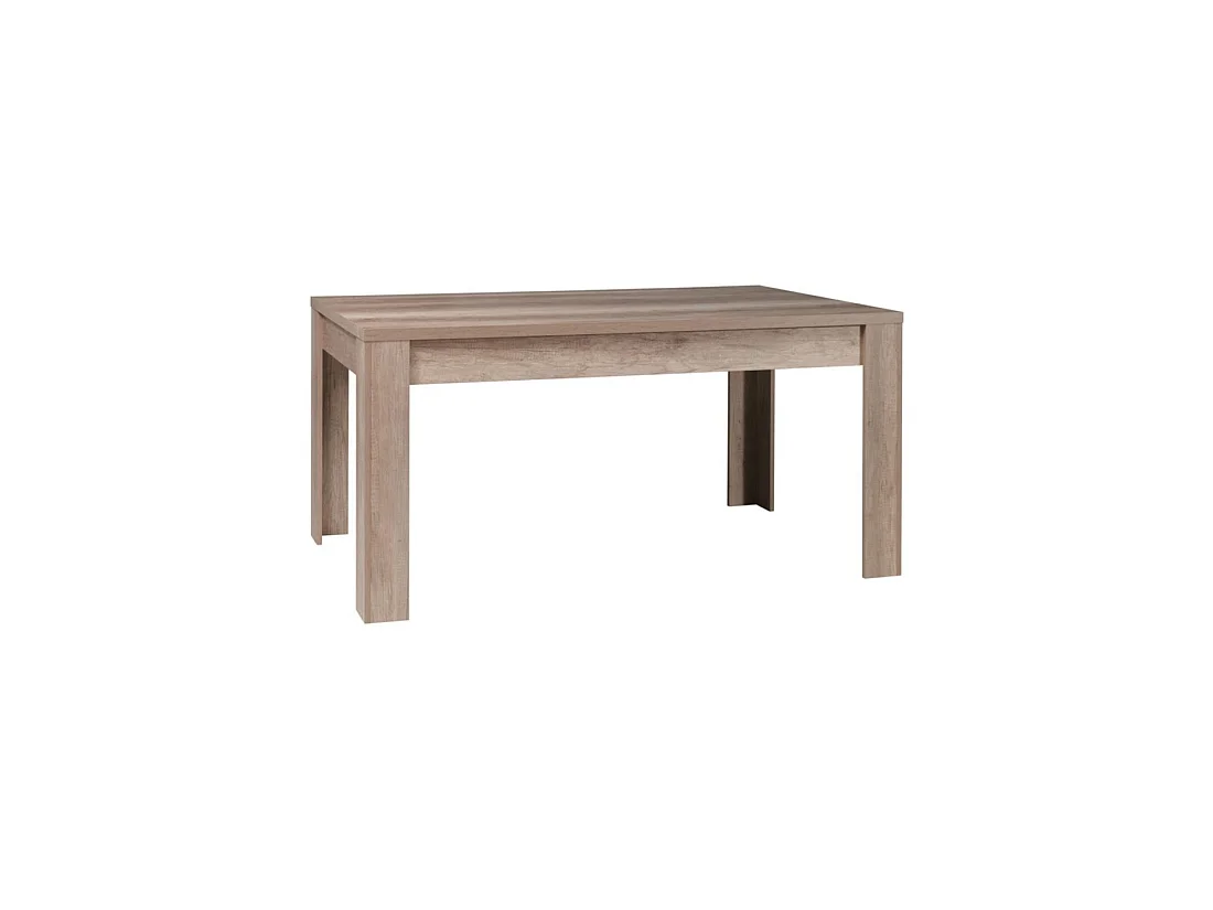 Salle à manger complète ROMI chêne Dab Canyon – Table, buffet, vitrine et 3 miroirs