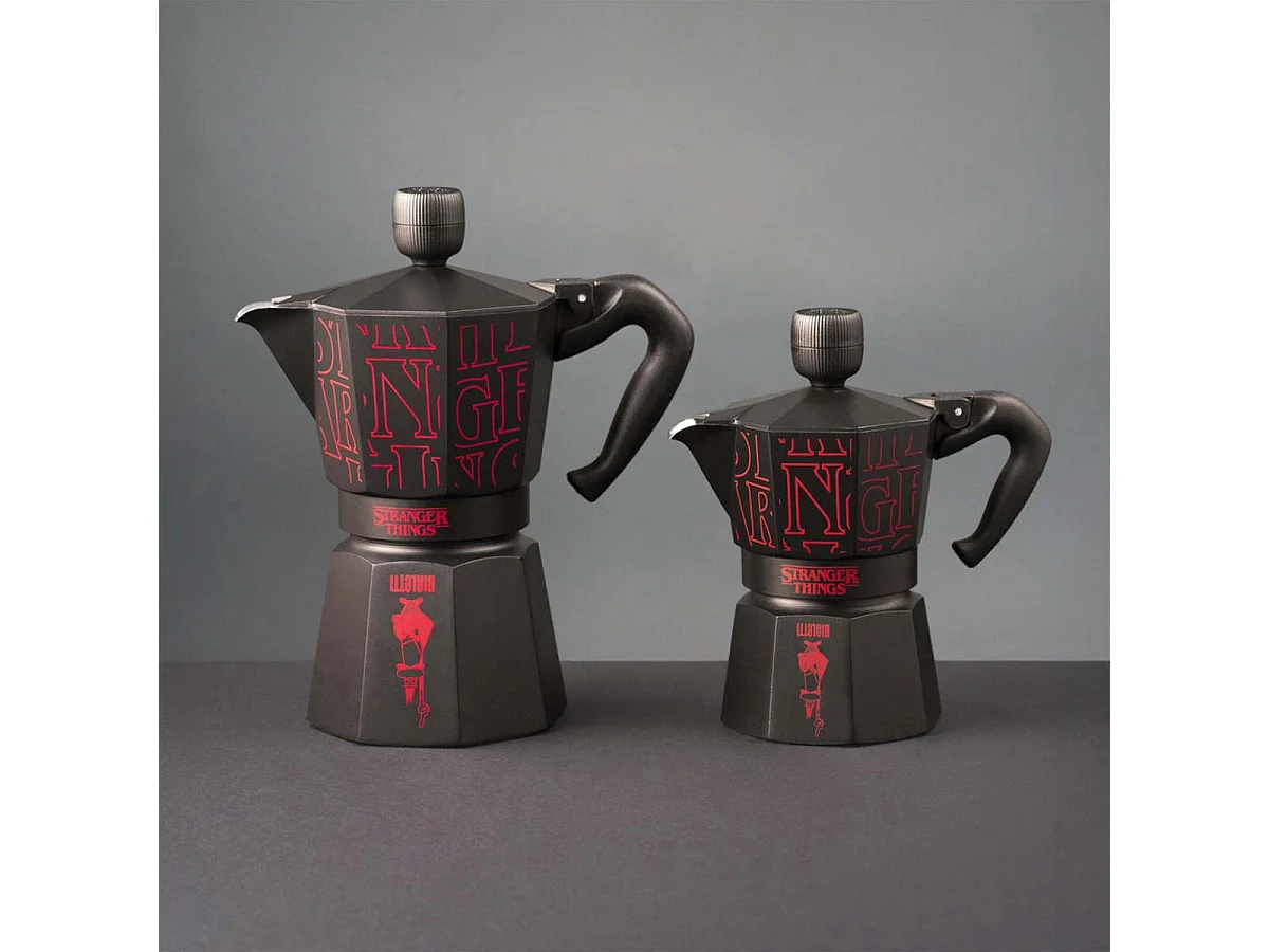 Bialetti Moka Express Stranger Things 3-Kops Koffiezetapparaat - Limited Edition