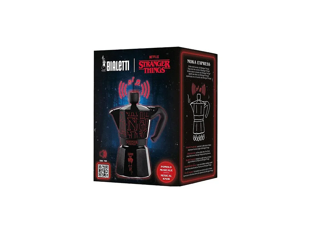 Bialetti Moka Express Stranger Things 3-Kops Koffiezetapparaat - Limited Edition