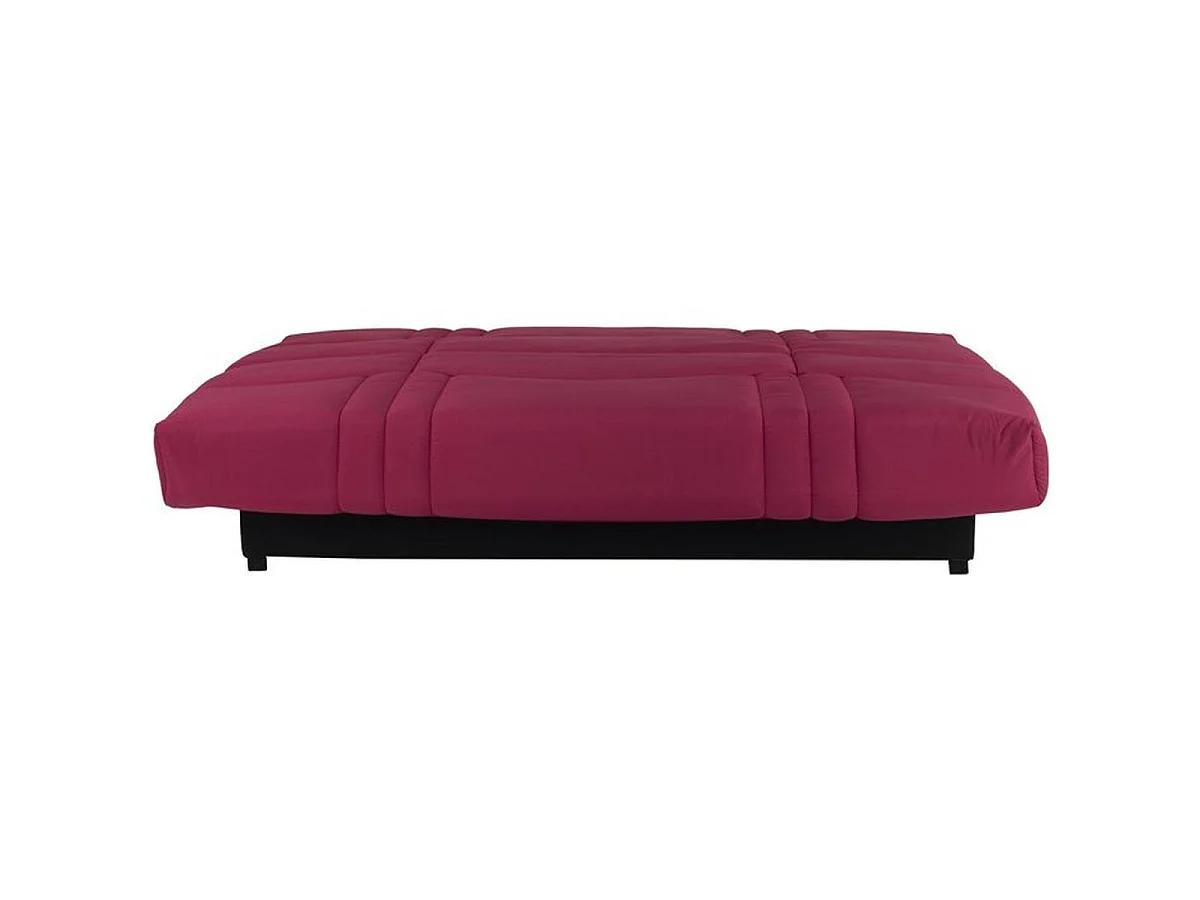 Canapé convertible clic-clac 3 places CONFORTEAM PIXIE en polyester bordeaux - 190x90x92 cm