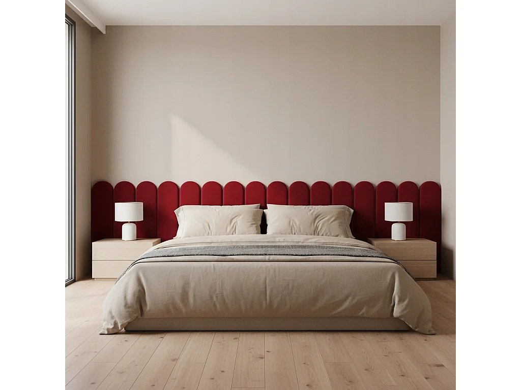 Panneau capitonné mural clôture velours Smart Velvet noir 120x20 cm