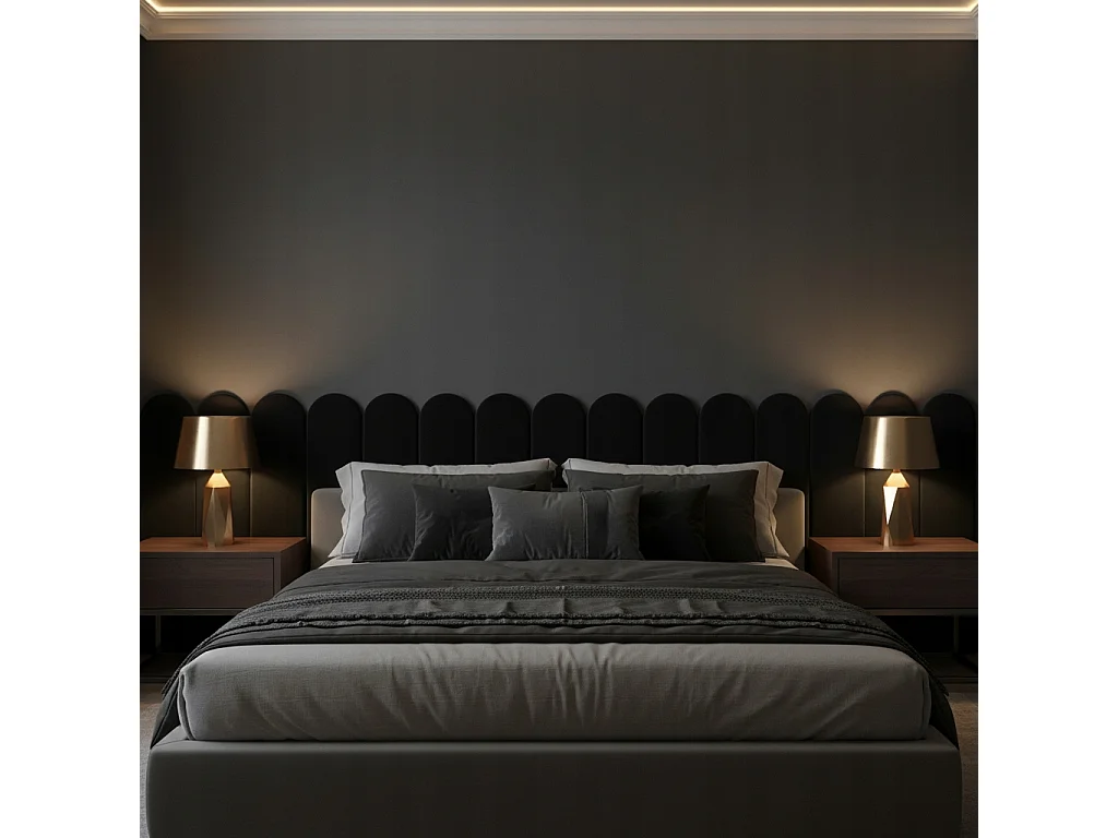 Panneau capitonné clôture mural en velours Smart Velvet blanc 100x30 cm