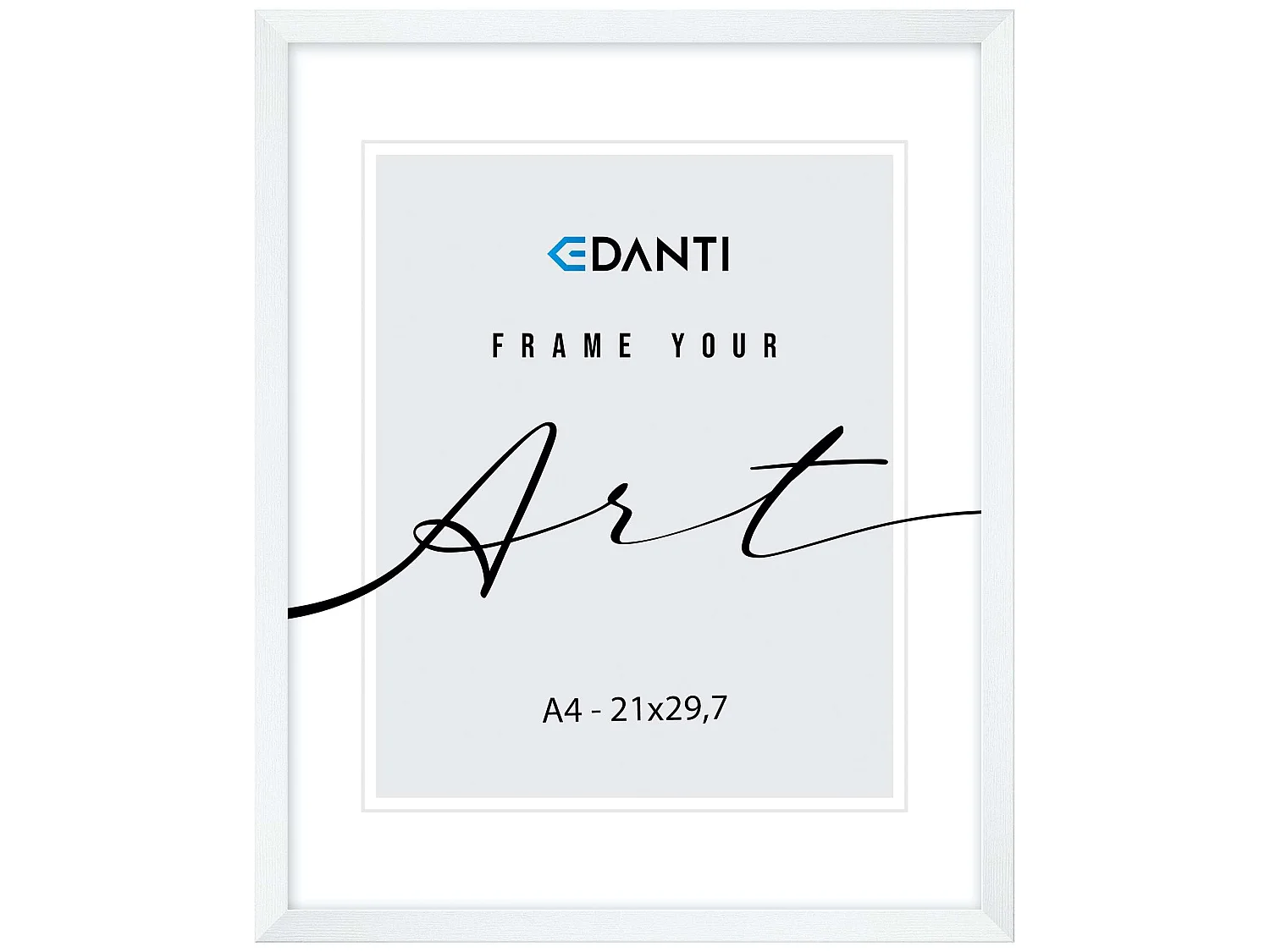 Cadre photo A4 suspendu en polystyrène écologique blanc 21x29,7 cm