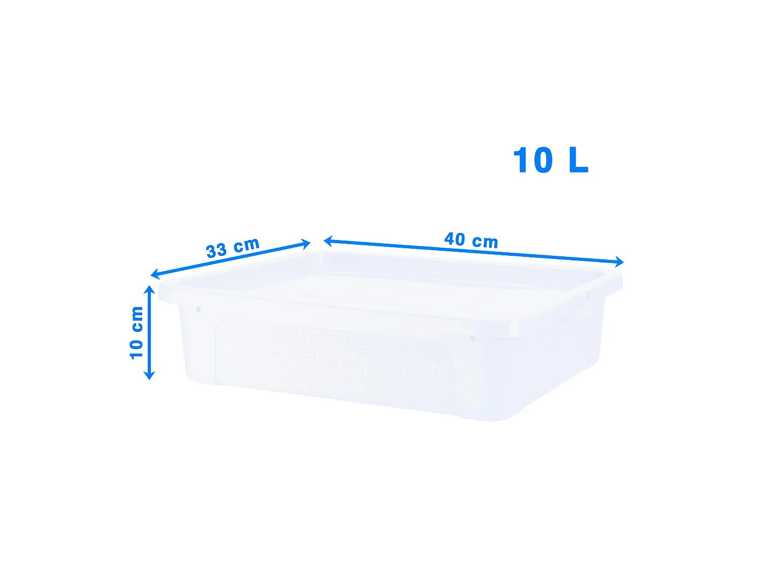 Boîte de rangement avec couvercle en plastique transparent MultiBox 40x33x10 cm, 10 L