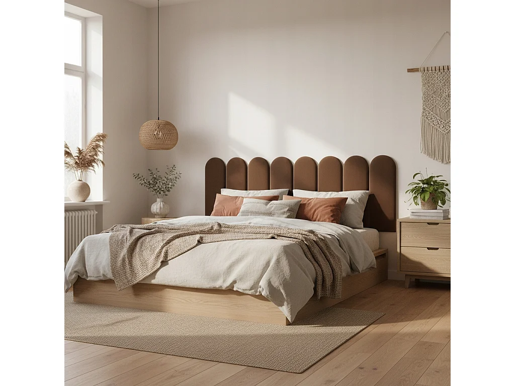 Gestoffeerd wandpaneel hek Smart Velvet geel 110x15 cm
