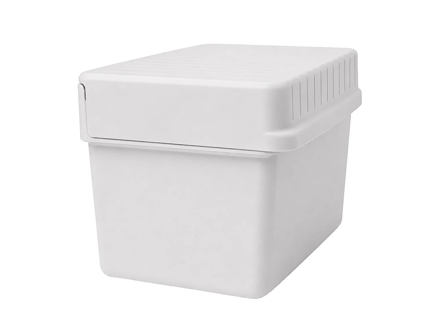 Poubelle de cuisine suspendue en plastique gris clair 21x17x14,5 cm