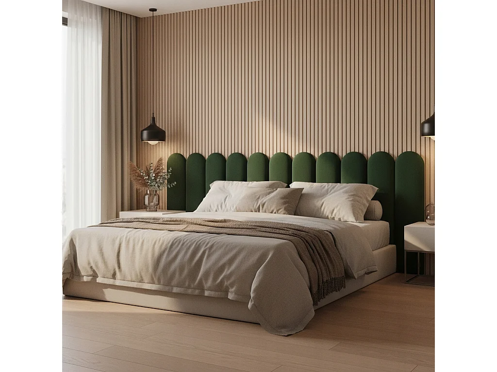 Gestoffeerd wandpaneel hek Smart Velvet geel 60x20 cm