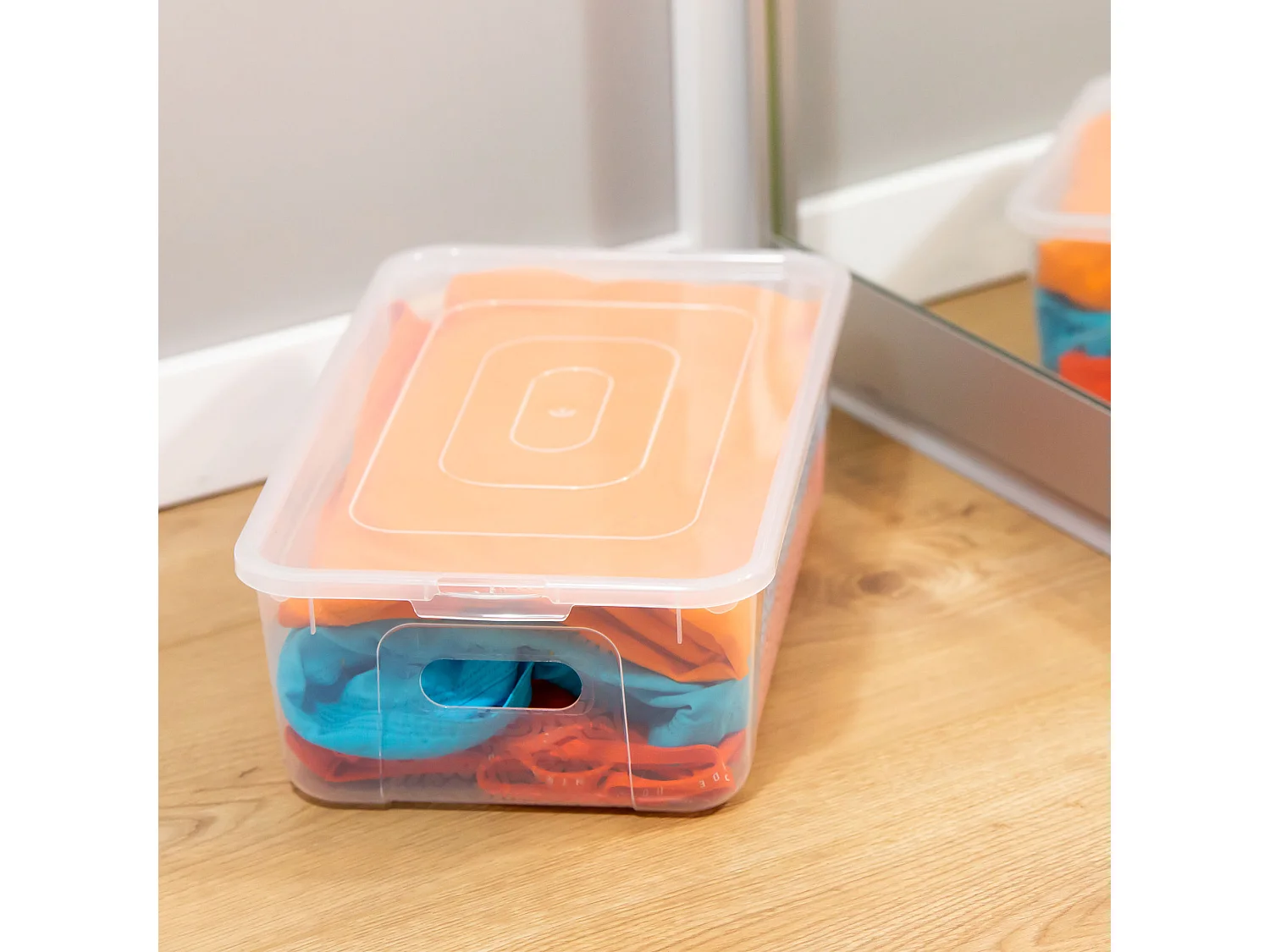 Boîte de rangement en plastique avec couvercle transparente MultiBox 34x20x10 cm, 7 L