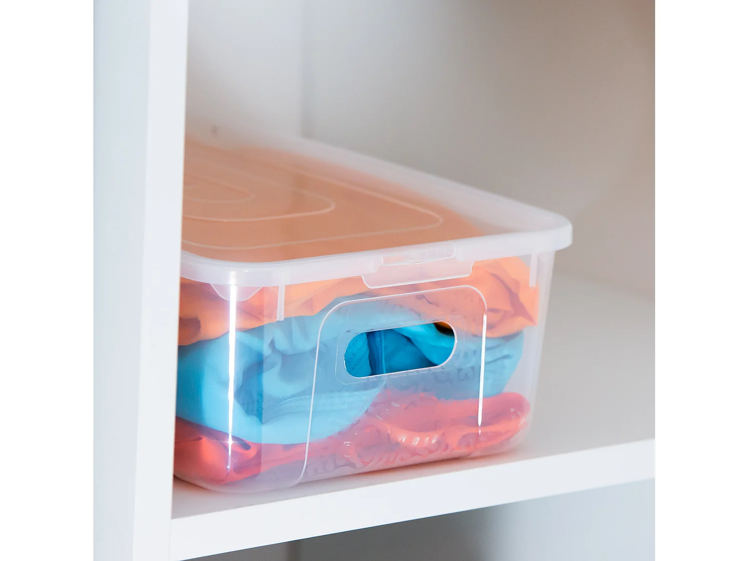 Boîte de rangement en plastique avec couvercle transparente MultiBox 34x20x10 cm, 7 L