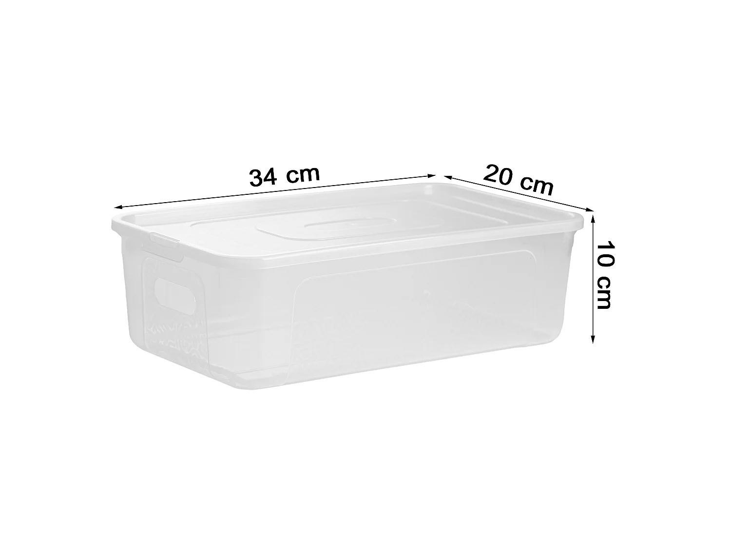 Boîte de rangement en plastique avec couvercle transparente MultiBox 34x20x10 cm, 7 L