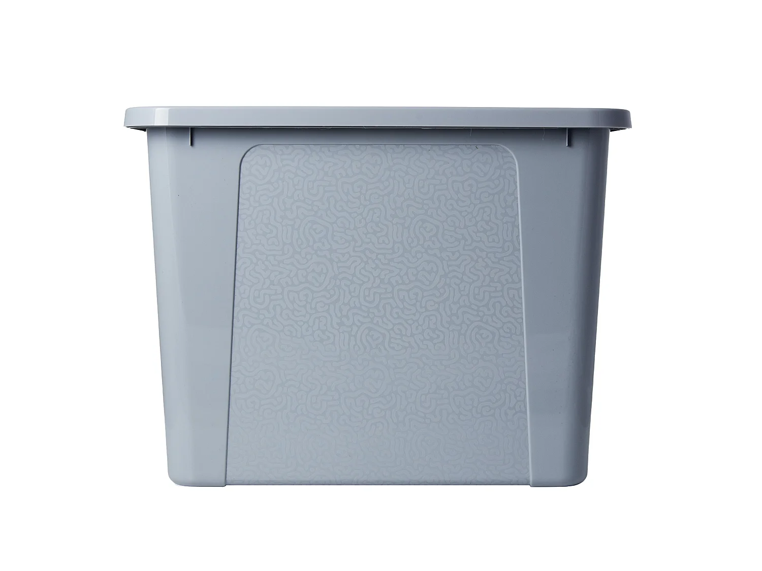 Boîte de rangement en plastique avec couvercle MultiBox décoratif gris 40x33x30 cm, 30 L