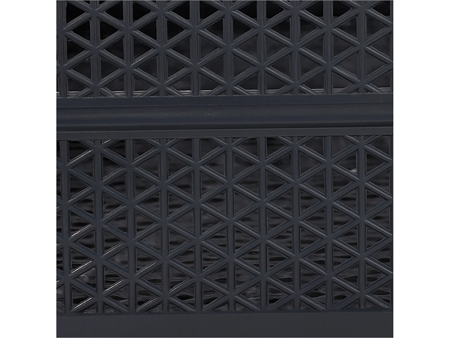 Panier pliable en plastique pour courses, noir, 46,4x34x22 cm