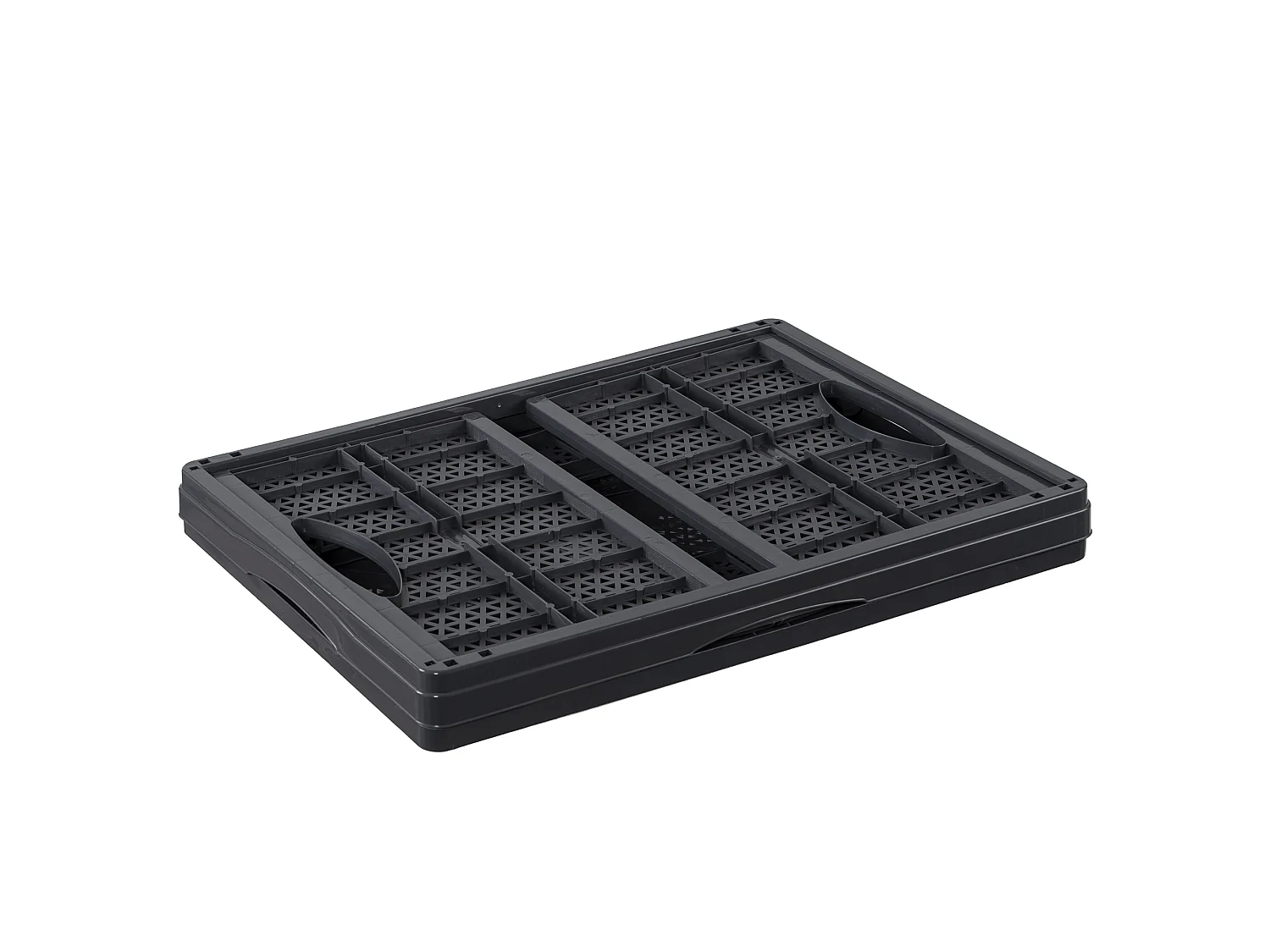 Panier pliable en plastique pour courses, noir, 46,4x34x22 cm