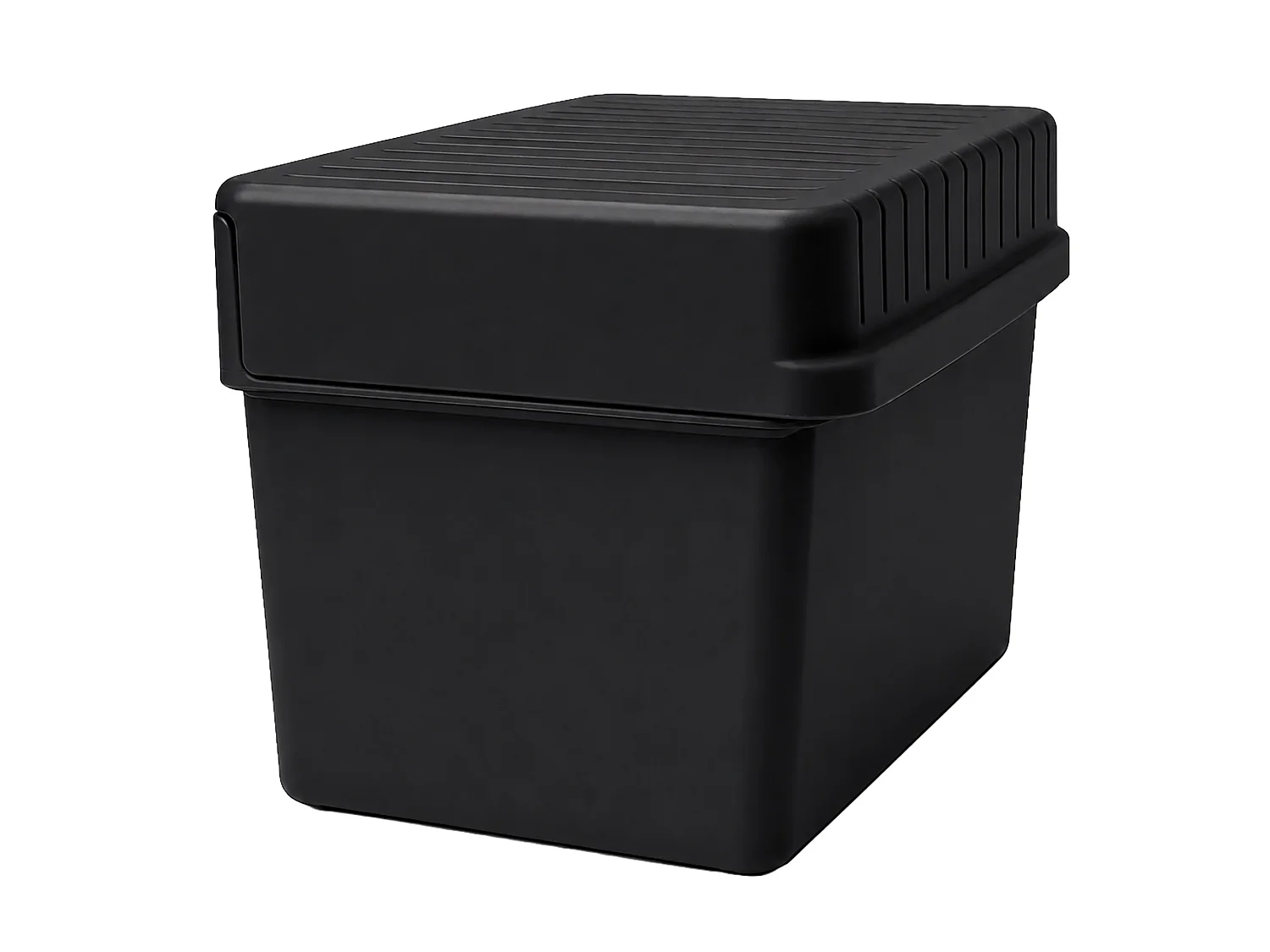 Poubelle de cuisine suspendue pour épluchures plastique noir 21x17x14,5 cm