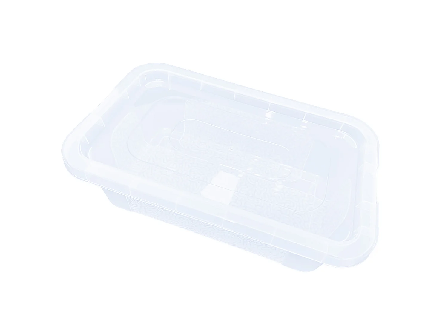 Boîte de rangement en plastique avec couvercle transparente 33x20x10 cm, 4,5 L