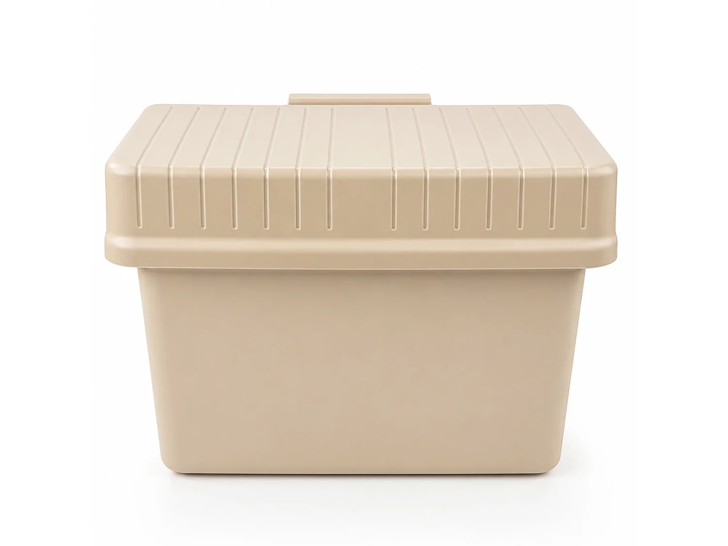 Poubelle de cuisine suspendue pour épluchures plastique beige 21x17x14,5 cm