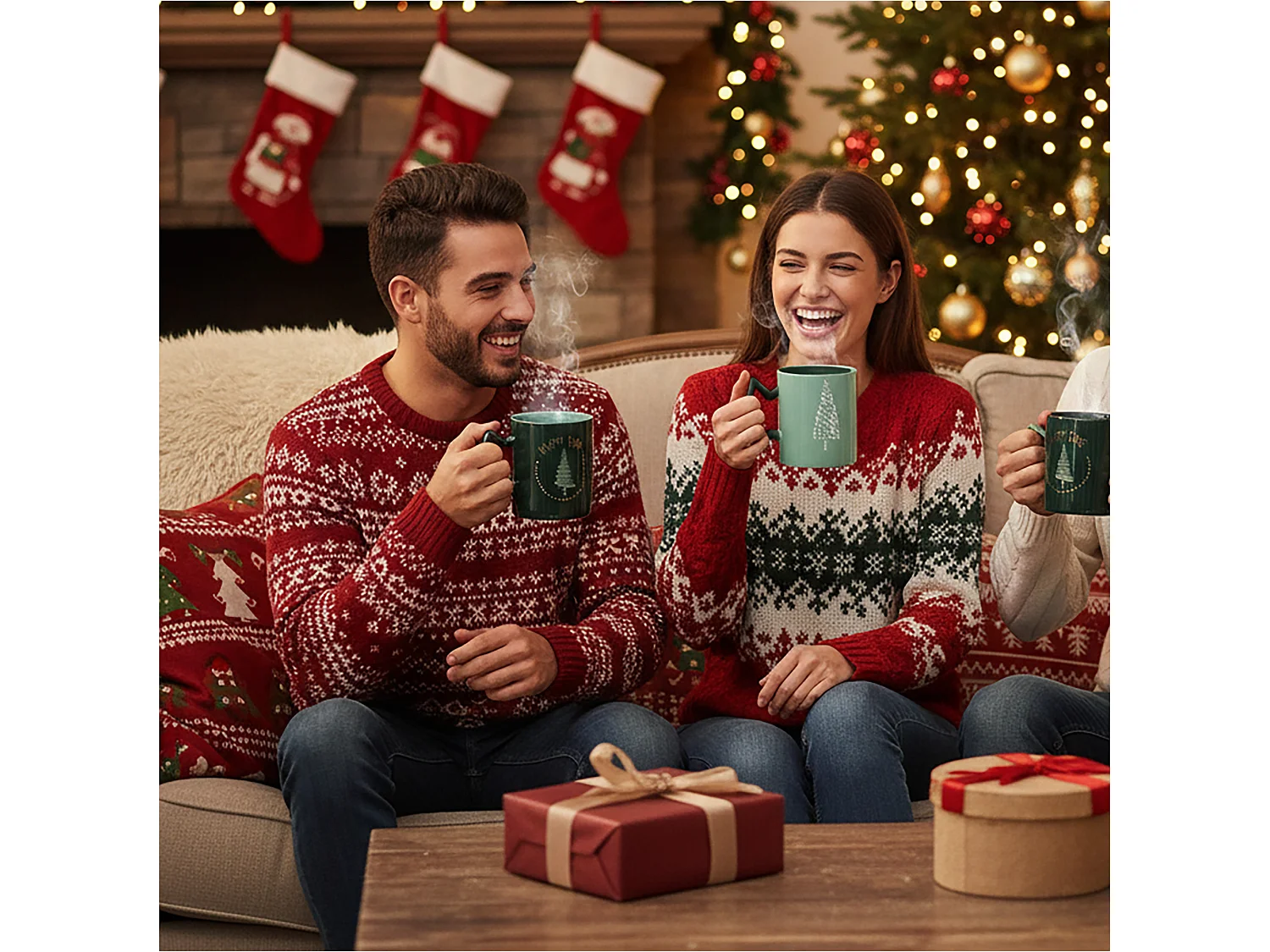 Mug de Noël avec anse étoile en porcelaine blanche 380 ml 85x100 mm