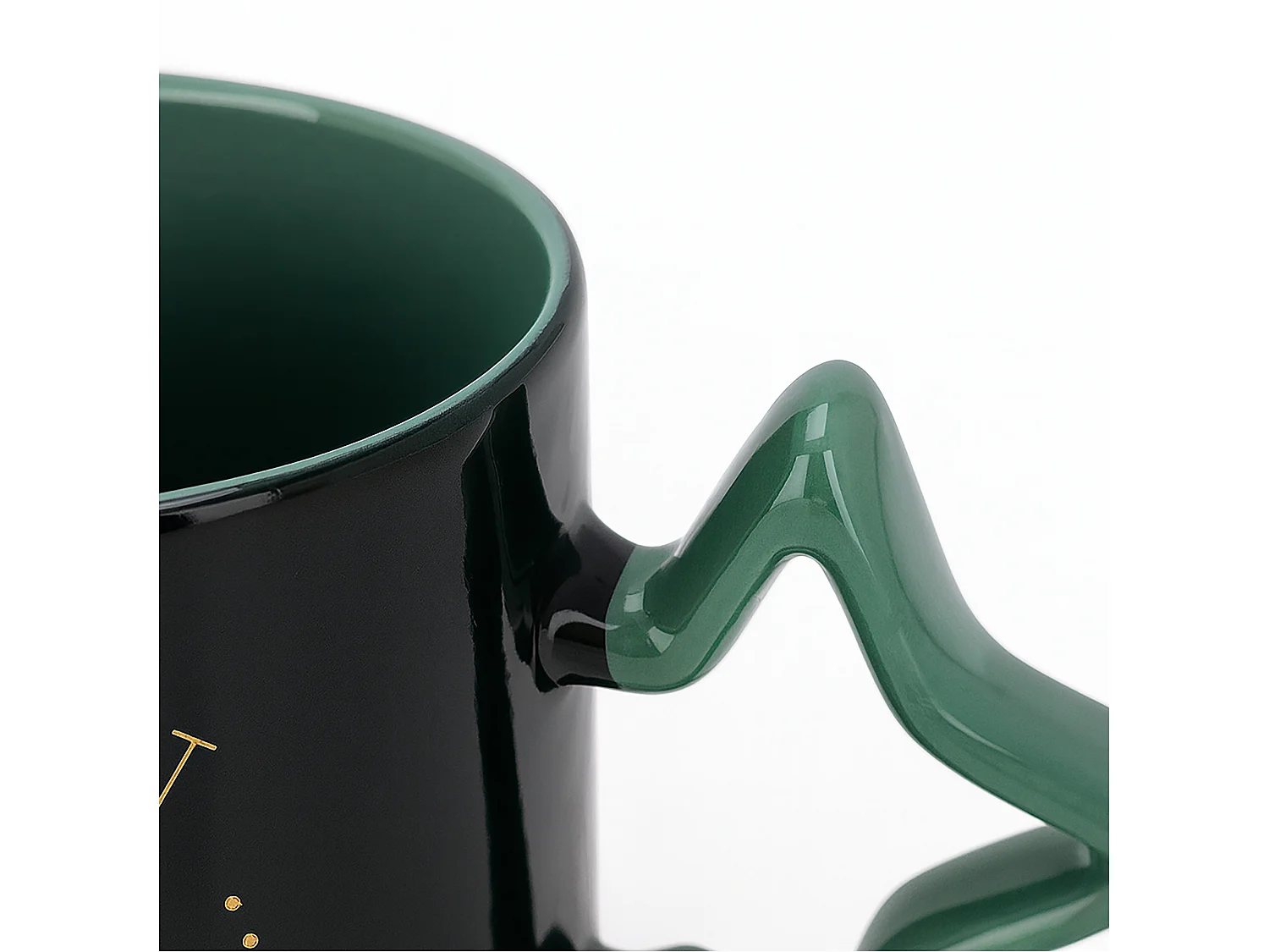 Mug de Noël avec anse étoile en porcelaine blanche 380 ml 85x100 mm