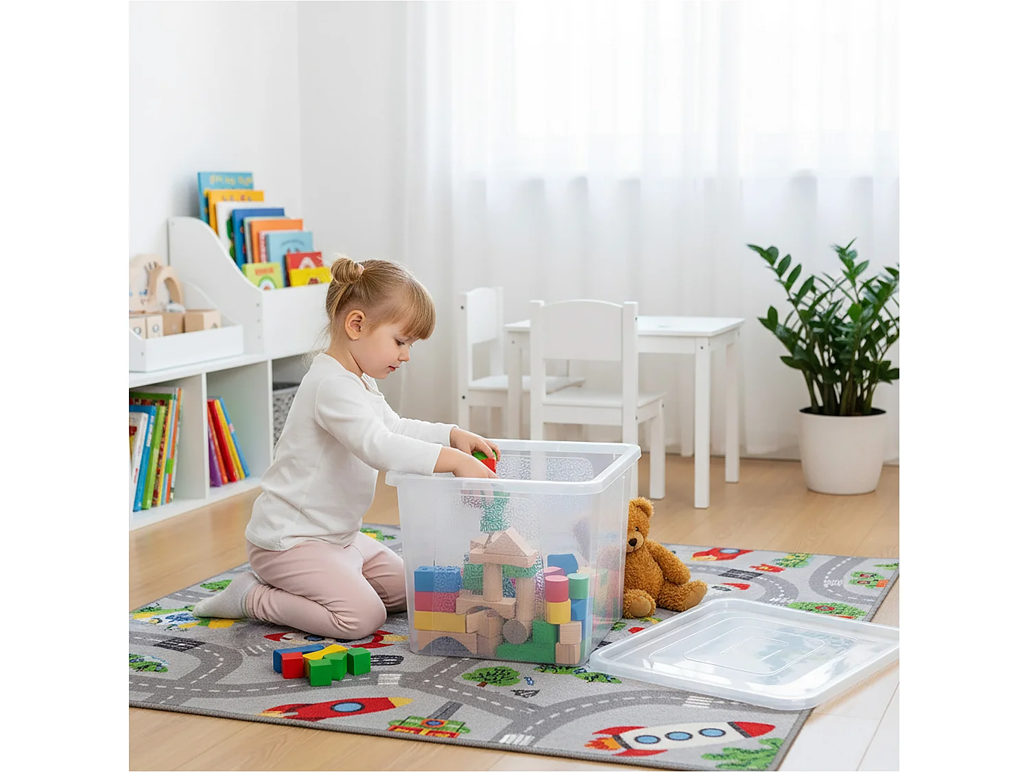 Boîte de rangement avec couvercle en plastique transparent MultiBox 40x33x30 cm, 30 L