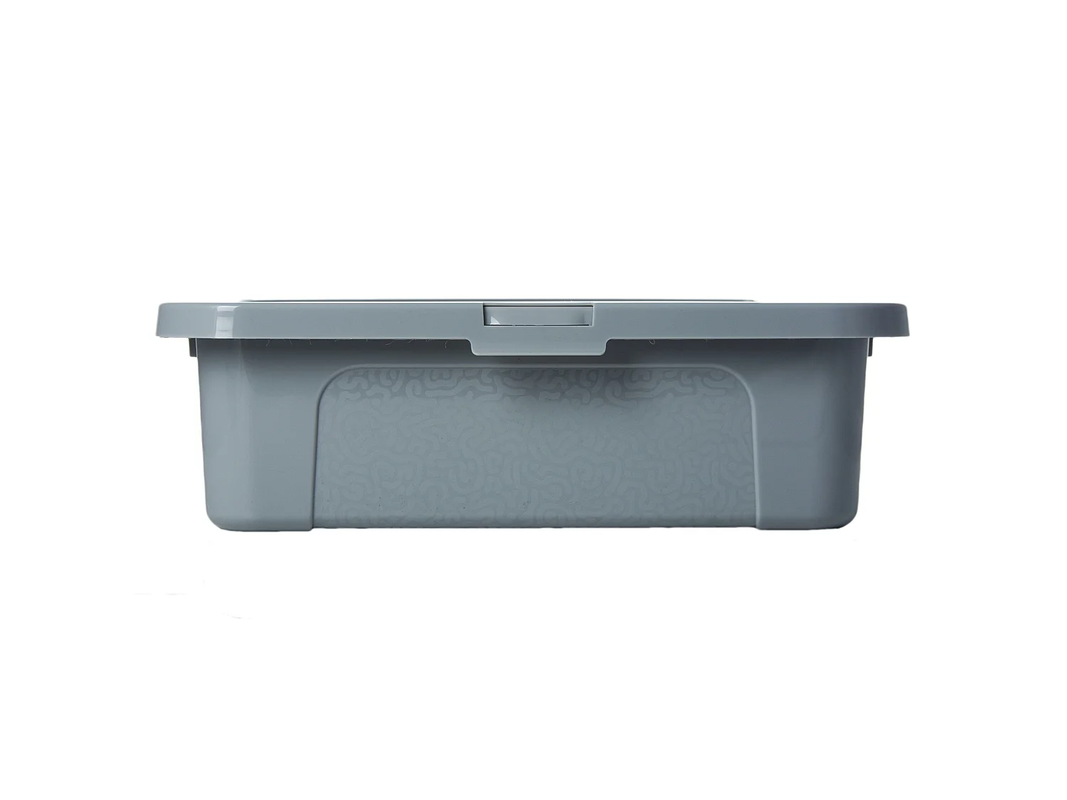 Boîte de rangement en plastique avec couvercle MultiBox, décoratif, gris, 40x33x10 cm