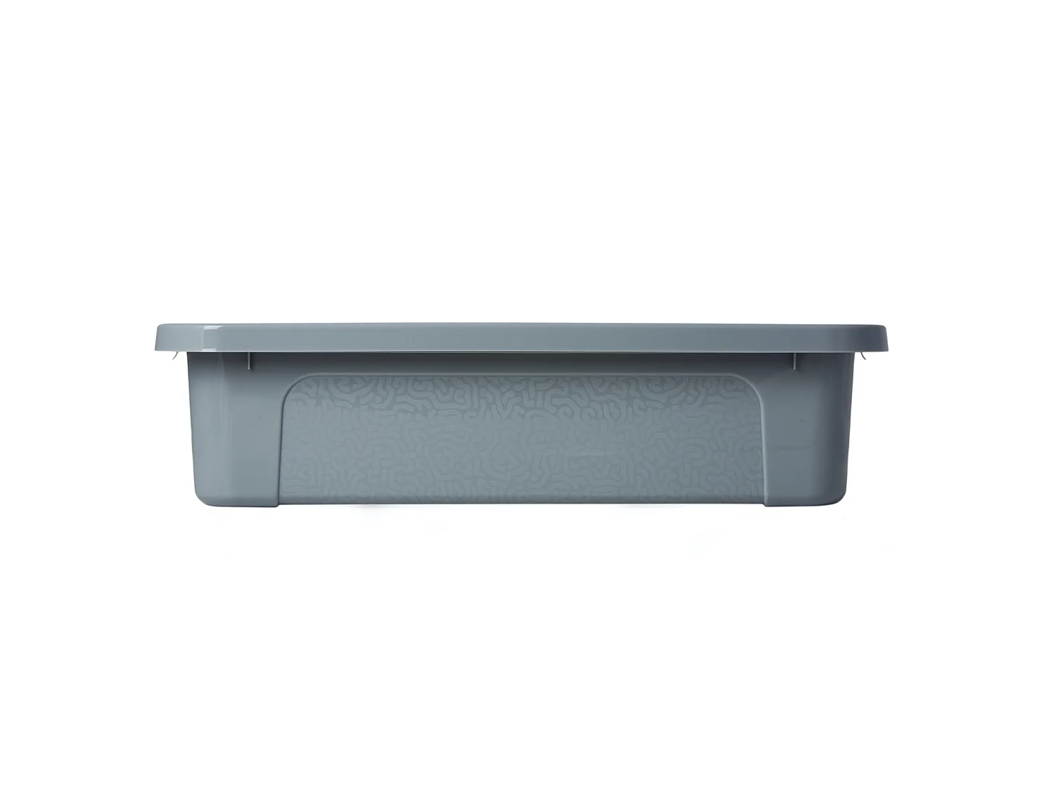 Boîte de rangement en plastique avec couvercle MultiBox, décoratif, gris, 40x33x10 cm