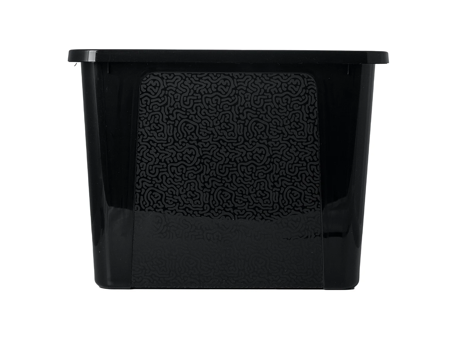 Boîte de rangement en plastique avec couvercle MultiBox, noire, 40x33x30 cm, 30 L