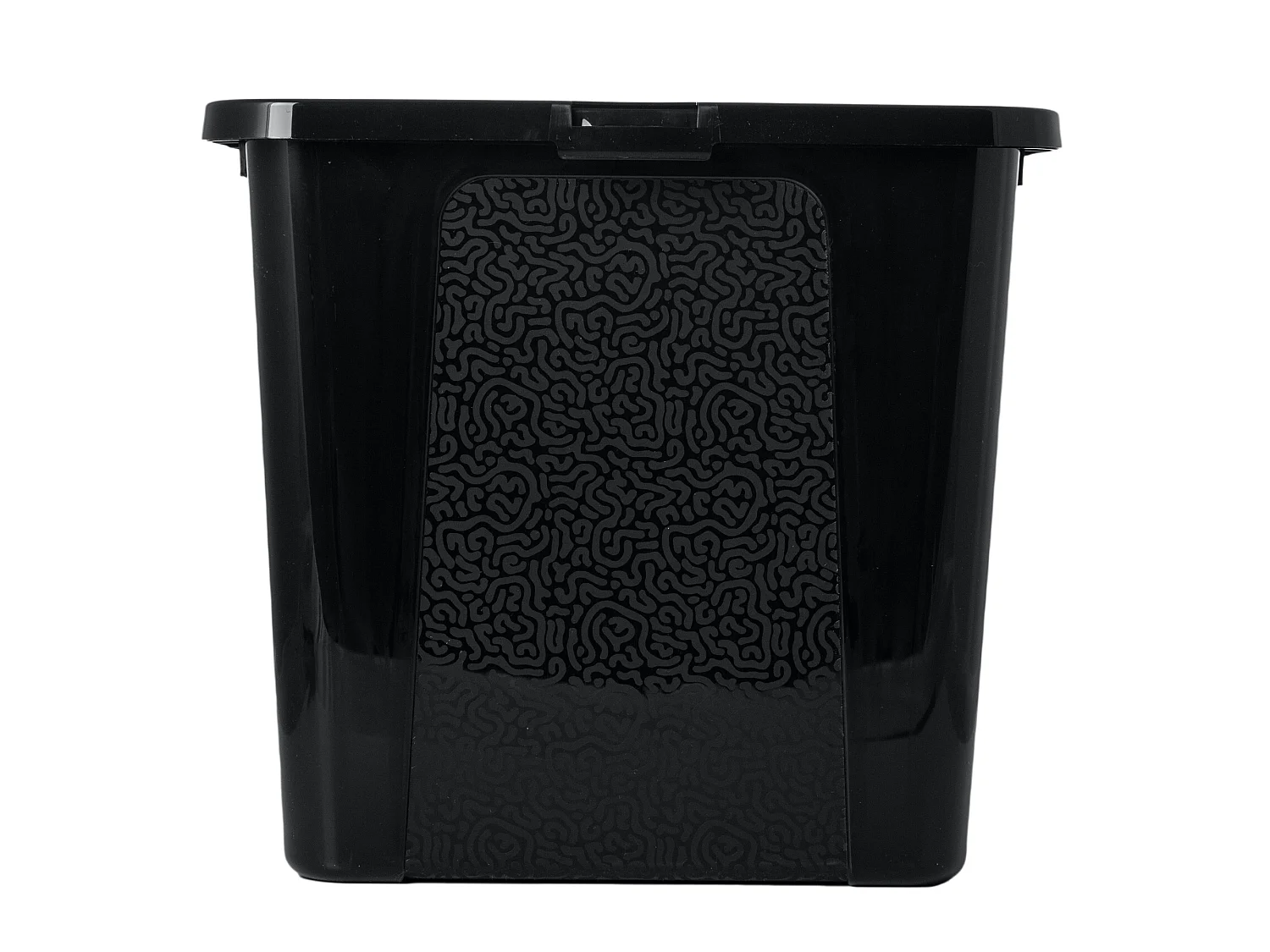 Boîte de rangement en plastique avec couvercle MultiBox, noire, 40x33x30 cm, 30 L