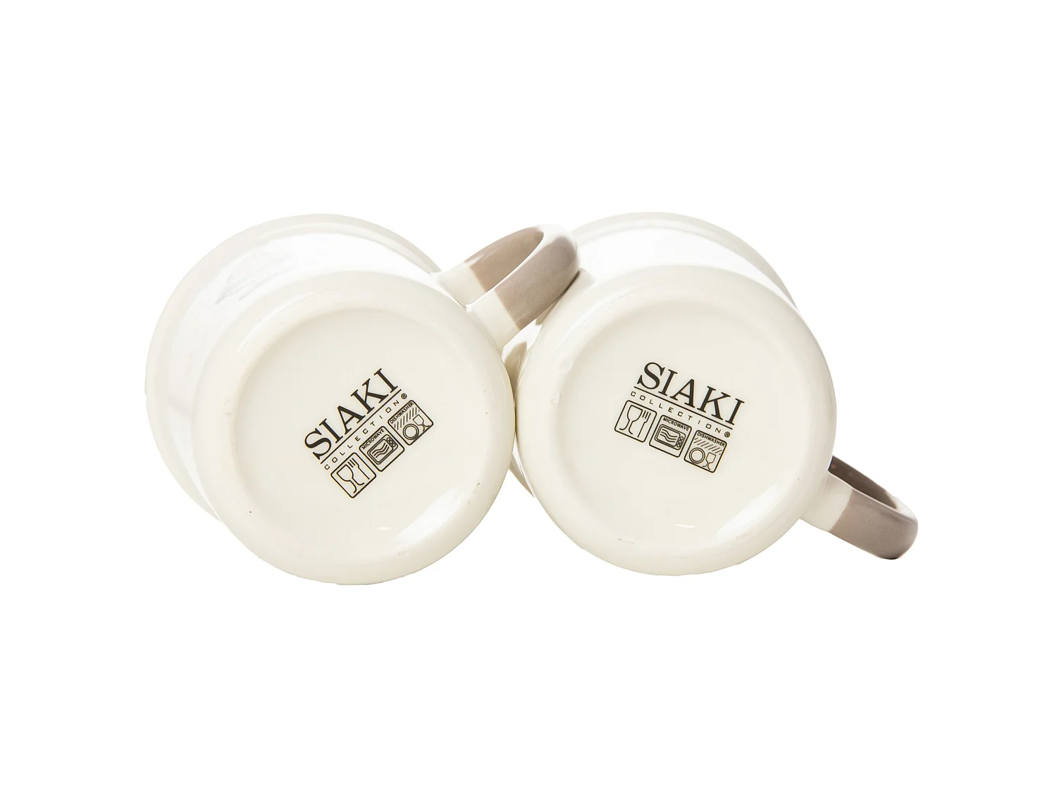 Set di tazze natalizie con Babbo Natale in porcellana bianco 2 pz 320 ml