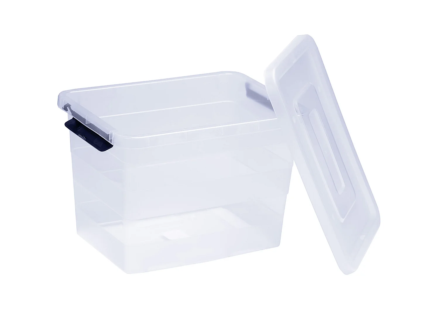 Boîte de rangement en plastique transparente 20 L 39x29x27 cm