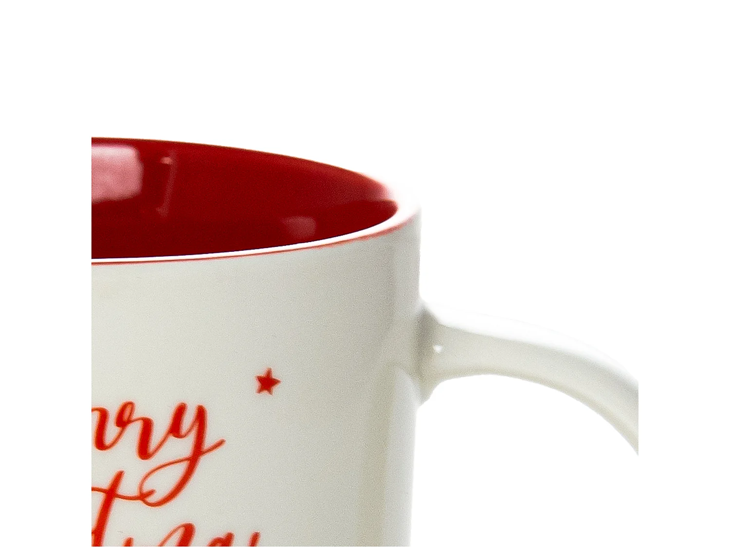 Mug de Noël cadeau en céramique blanc 370 ml 9,5 cm 9 cm