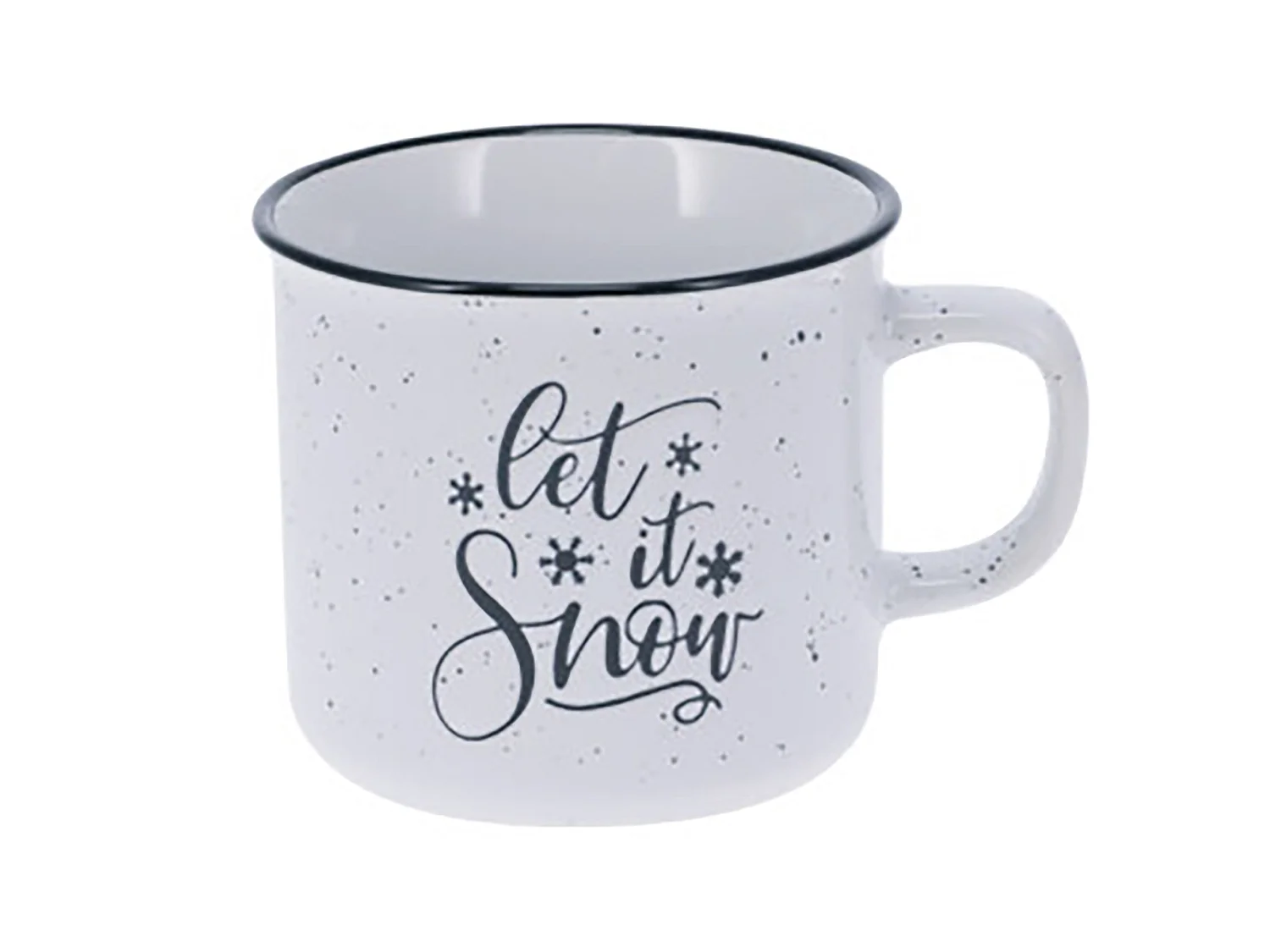 Tasse de Noël en grès blanche 285 ml 9,5x8 cm