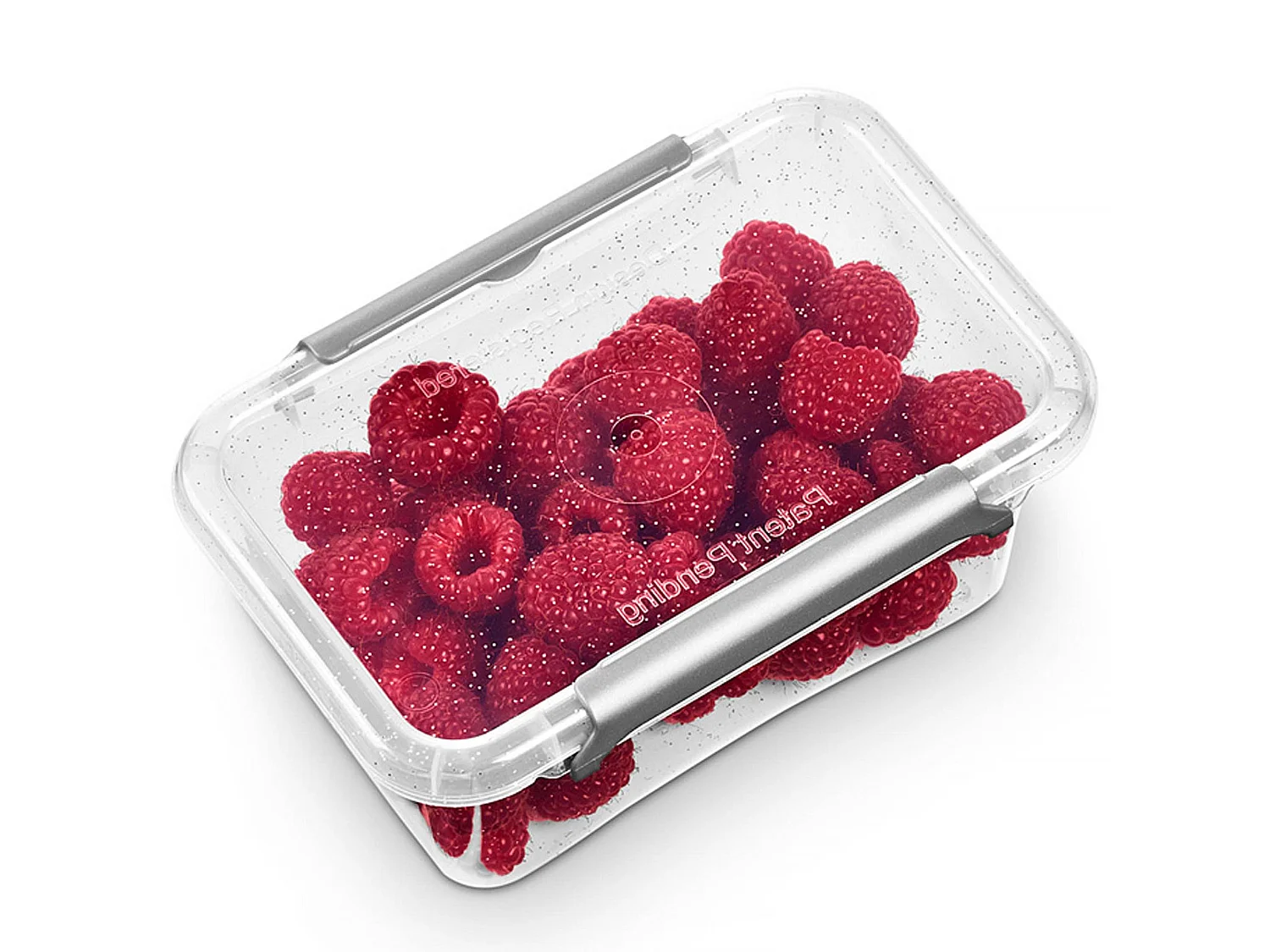 Boîte de rangement plastique antibactérienne polypropylène transparent argent 15x9,5x7,5 cm