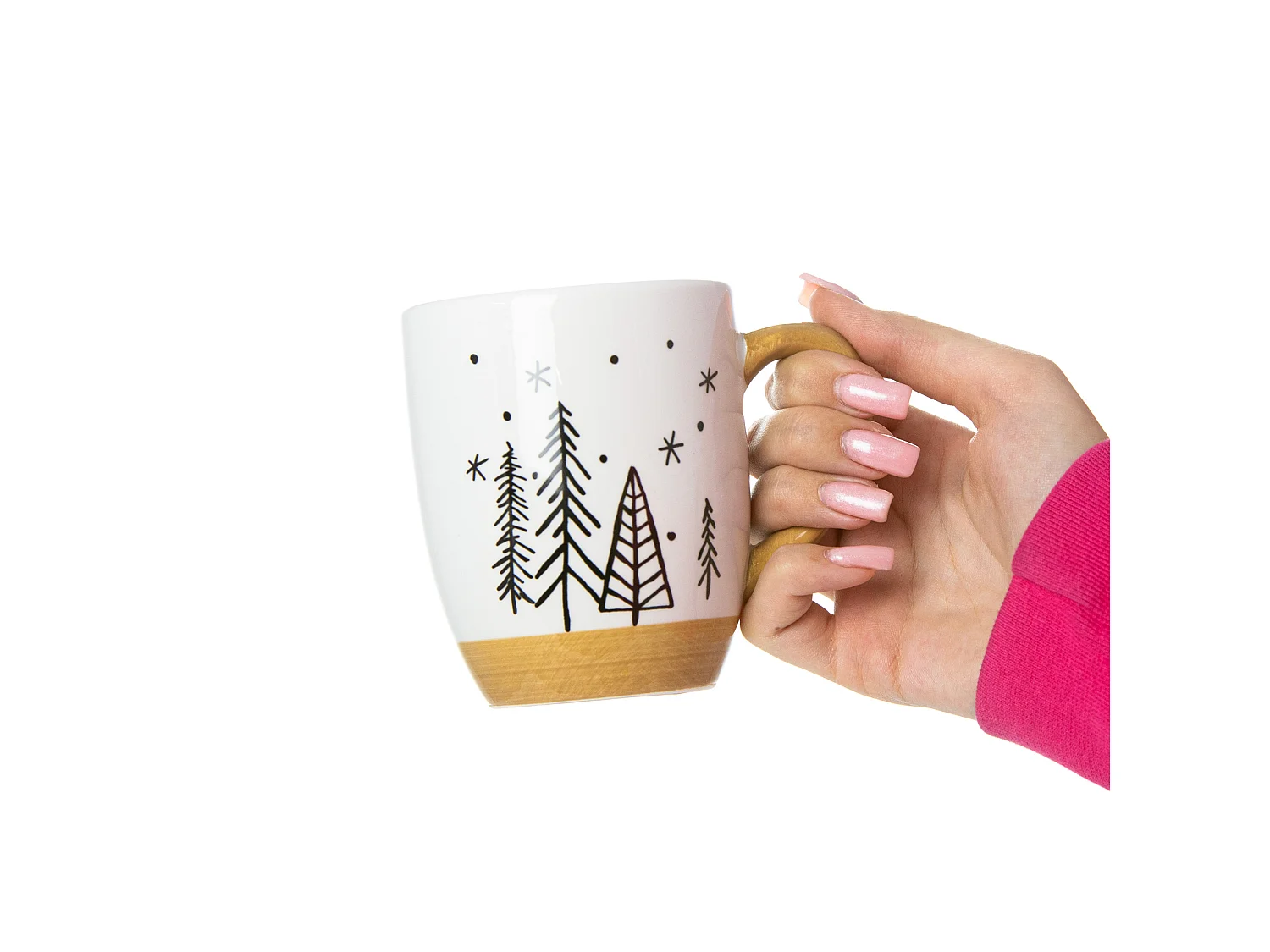 Mug de Noël en céramique blanc 330 ml 10x8,5 cm
