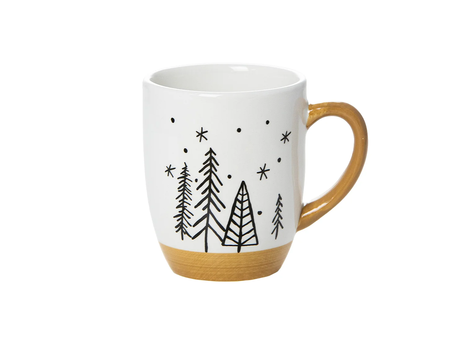 Mug de Noël en céramique blanc 330 ml 10x8,5 cm