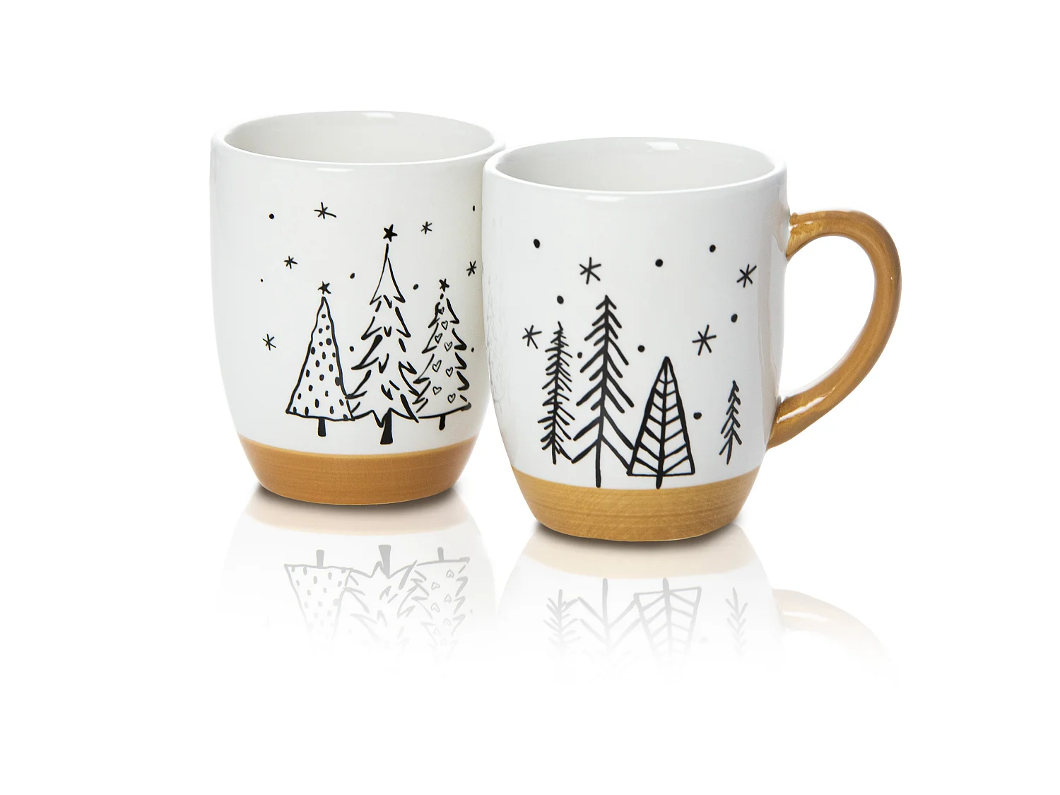 Mug de Noël en céramique blanc 330 ml 10x8,5 cm
