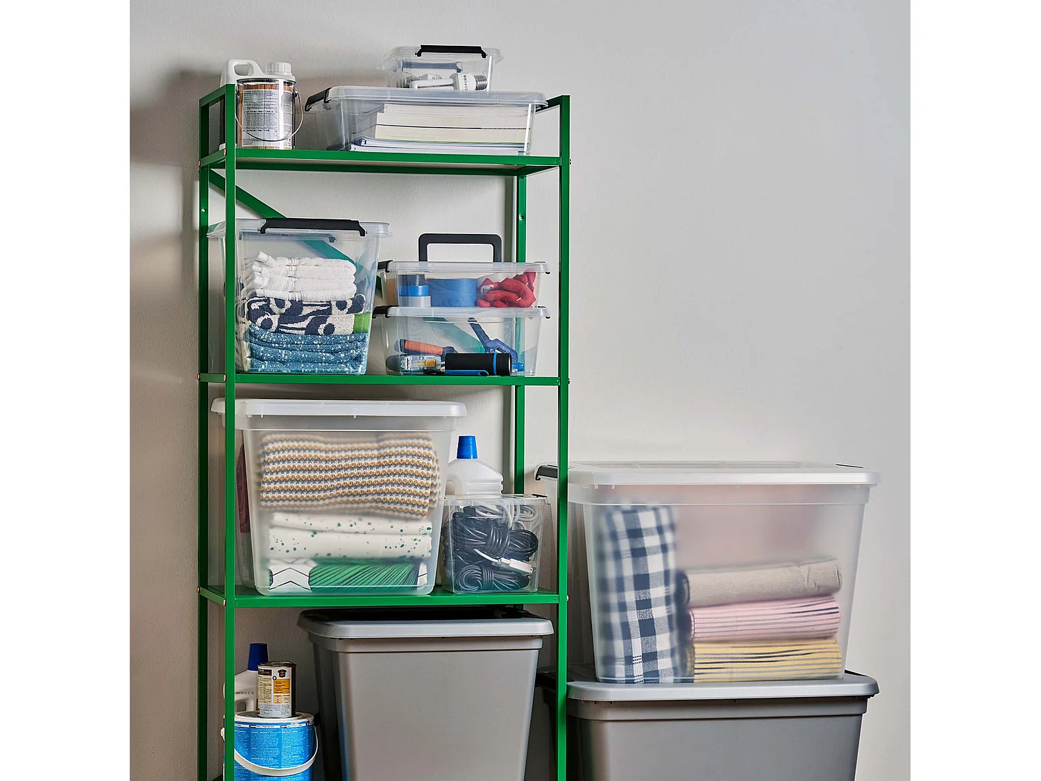 Boîte de rangement en plastique hermétique avec couvercle en polypropylène transparent noir 19,5x15x6,5 cm