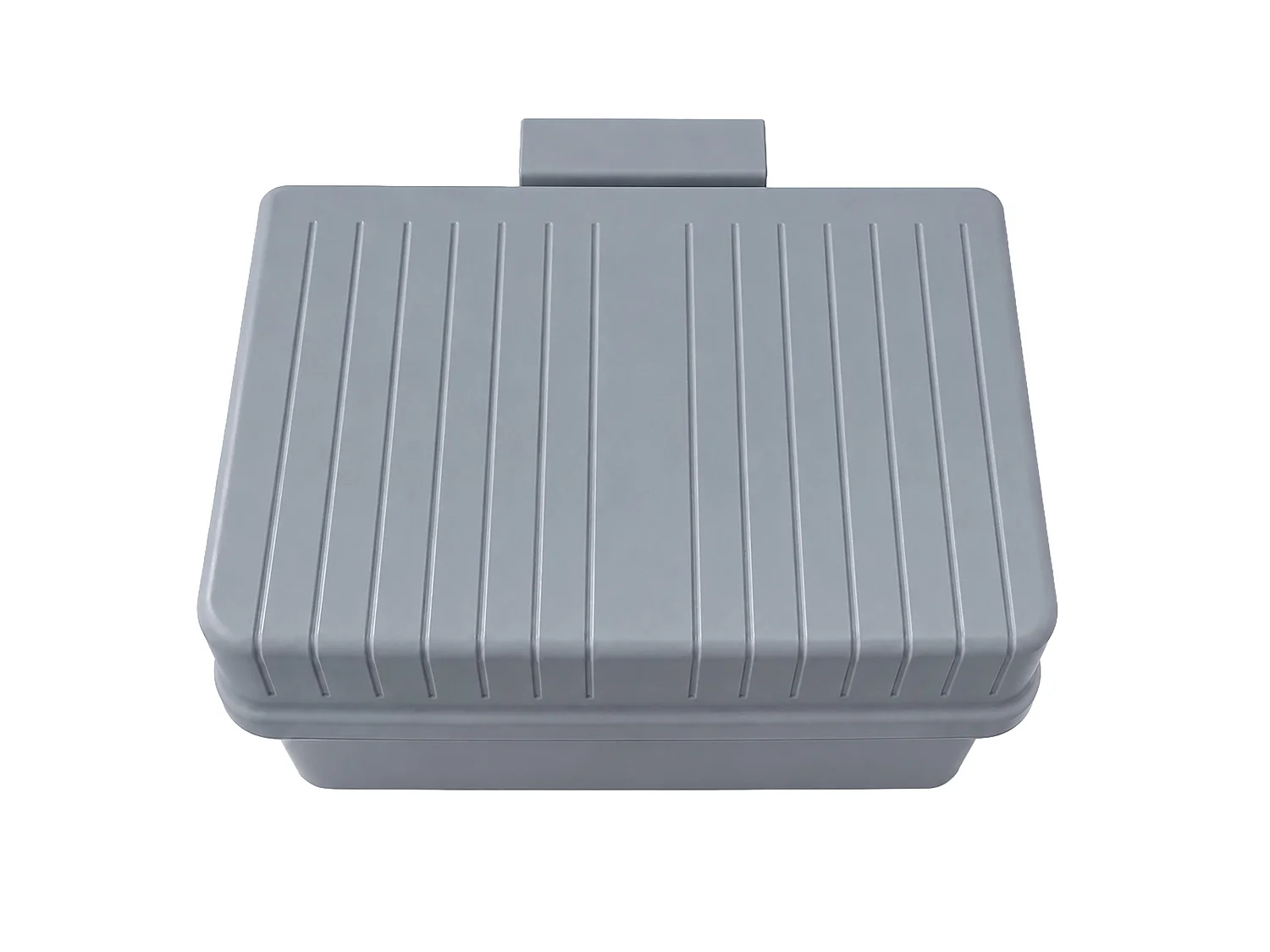 Poubelle de cuisine suspendue pour épluchures en plastique gris 21x17x14,5 cm