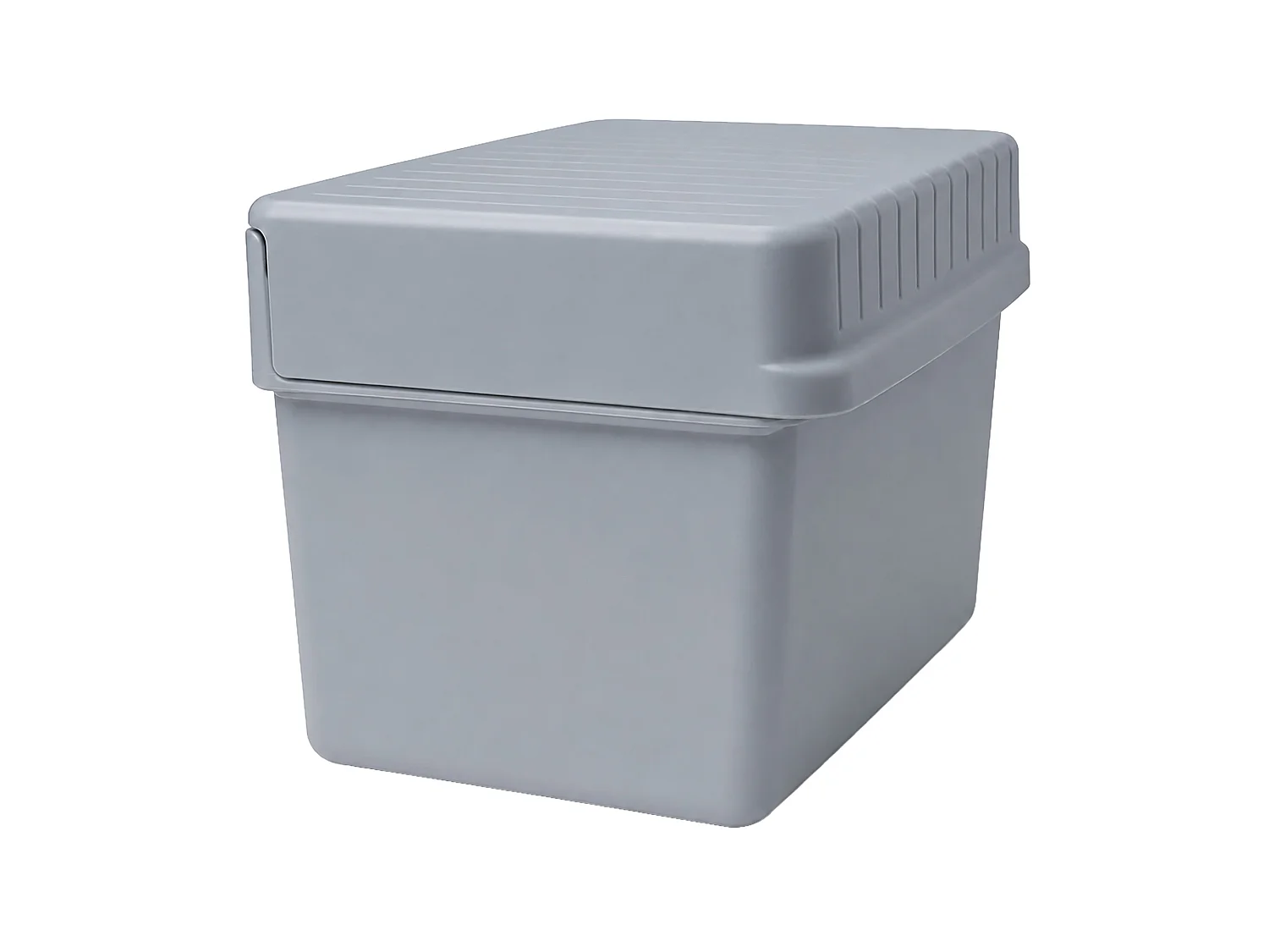 Poubelle de cuisine suspendue pour épluchures en plastique gris 21x17x14,5 cm