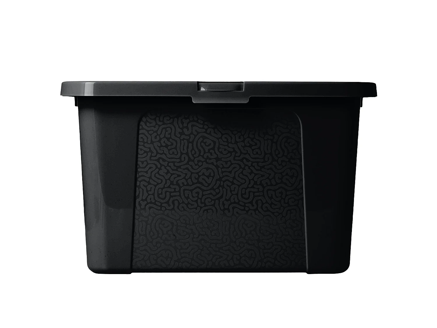 Boîte de rangement en plastique avec couvercle décoratif MultiBox noire 40x33x20 cm, 20 L