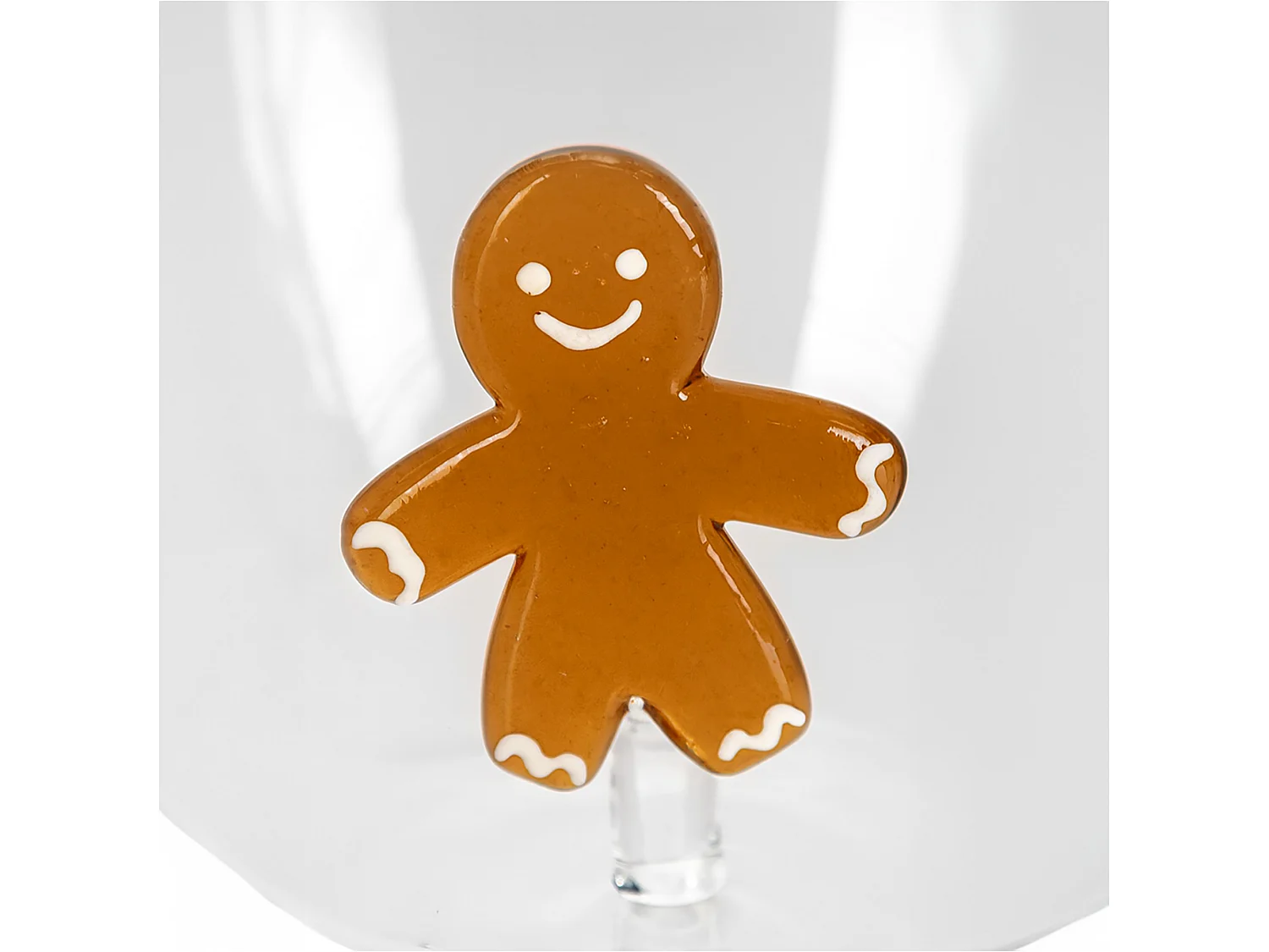 Bicchiere natalizio decorativo in vetro borosilicato colorato 400 ml 140x110x80 mm