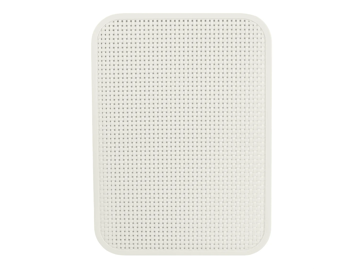 Panier de rangement avec couvercle effet rotin plastique blanc 19 L 38x28x18 cm