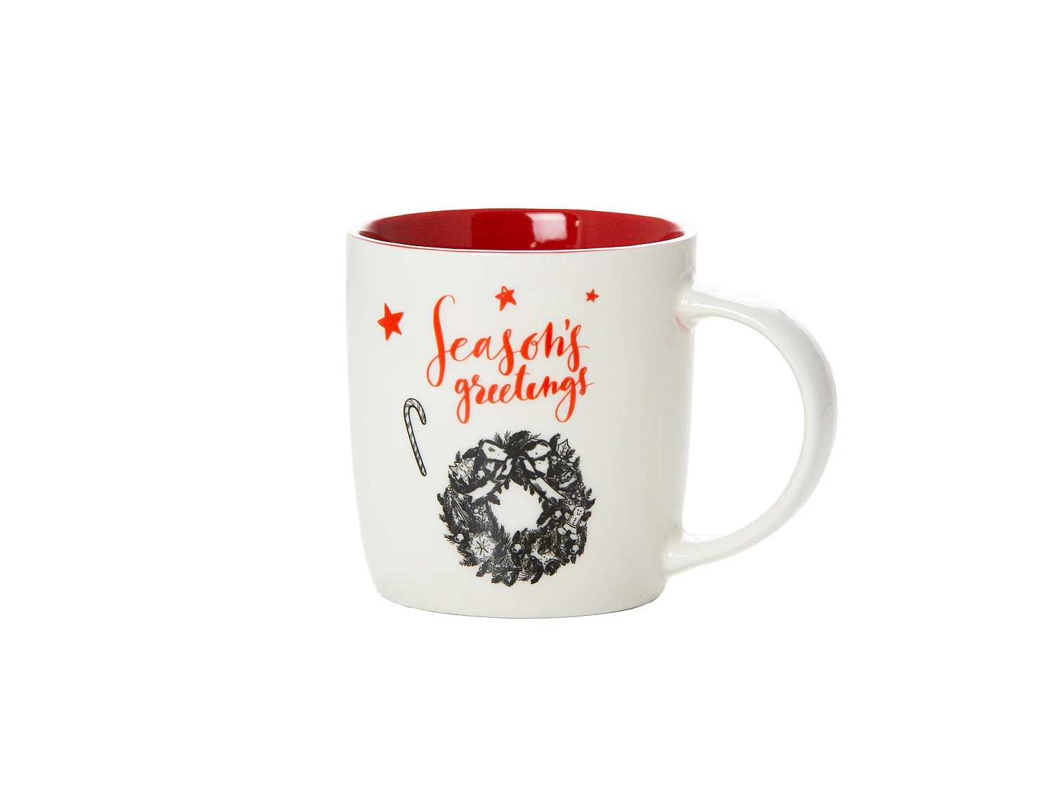 Mug de Noël cadeau en céramique blanc 370 ml 9,5 cm 9 cm