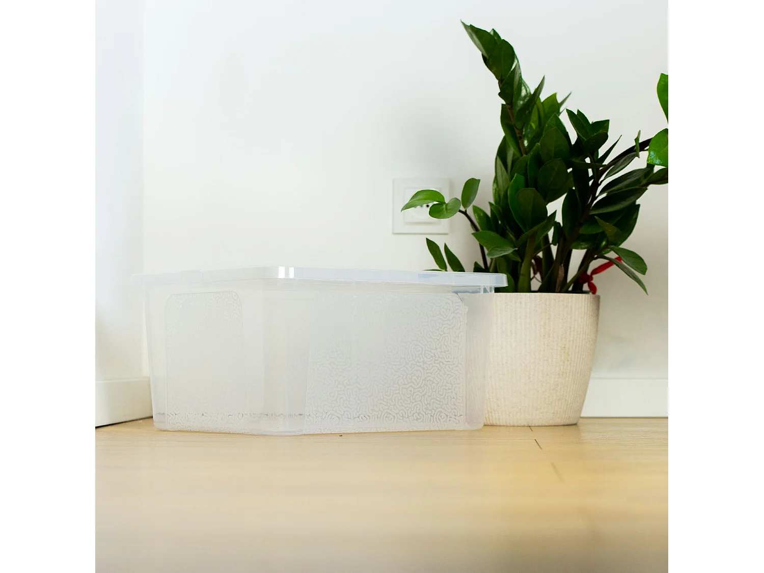 Boîte de rangement avec couvercle en plastique transparent 20 L 40x33x20 cm