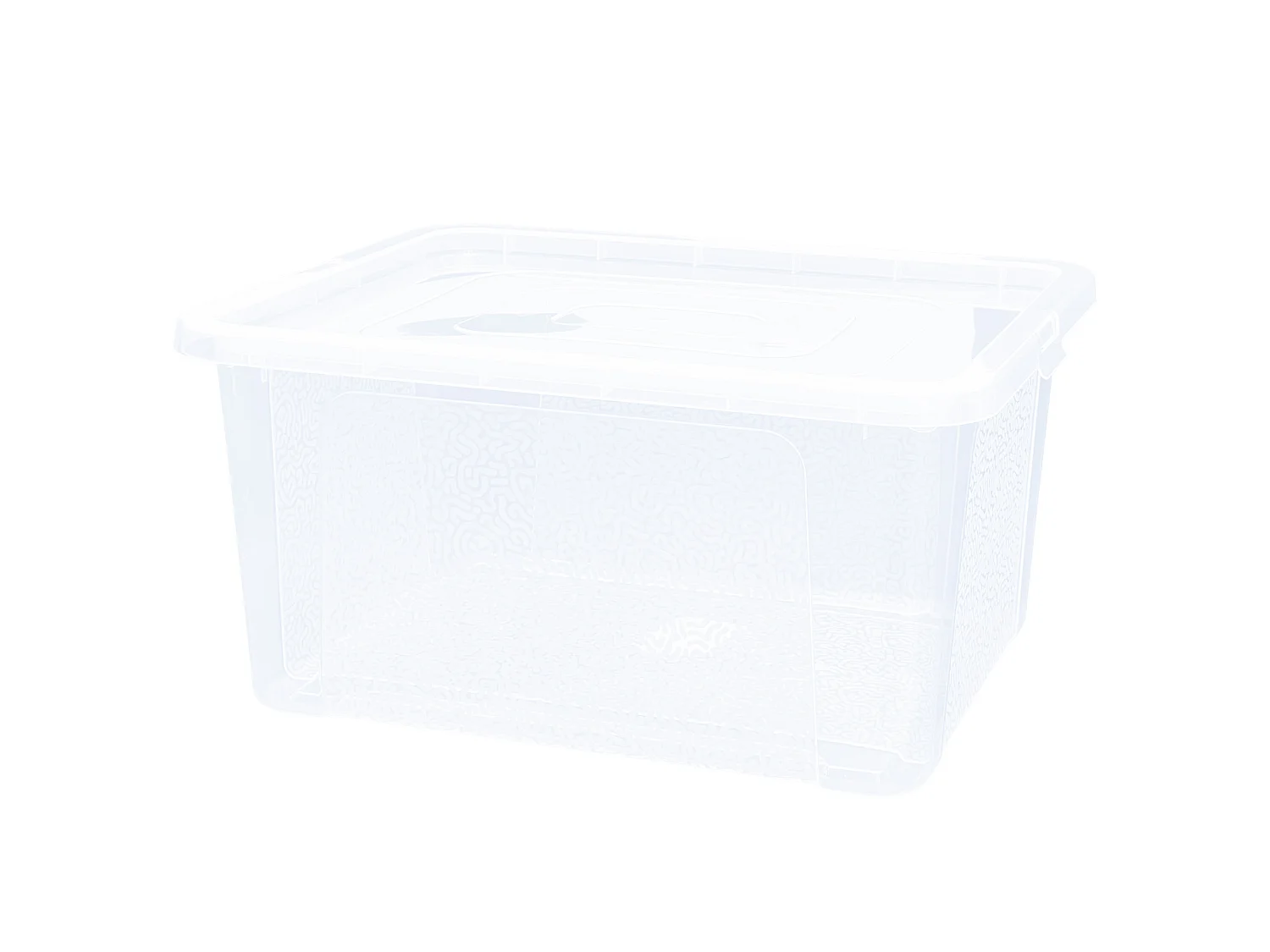 Boîte de rangement avec couvercle en plastique transparent 20 L 40x33x20 cm