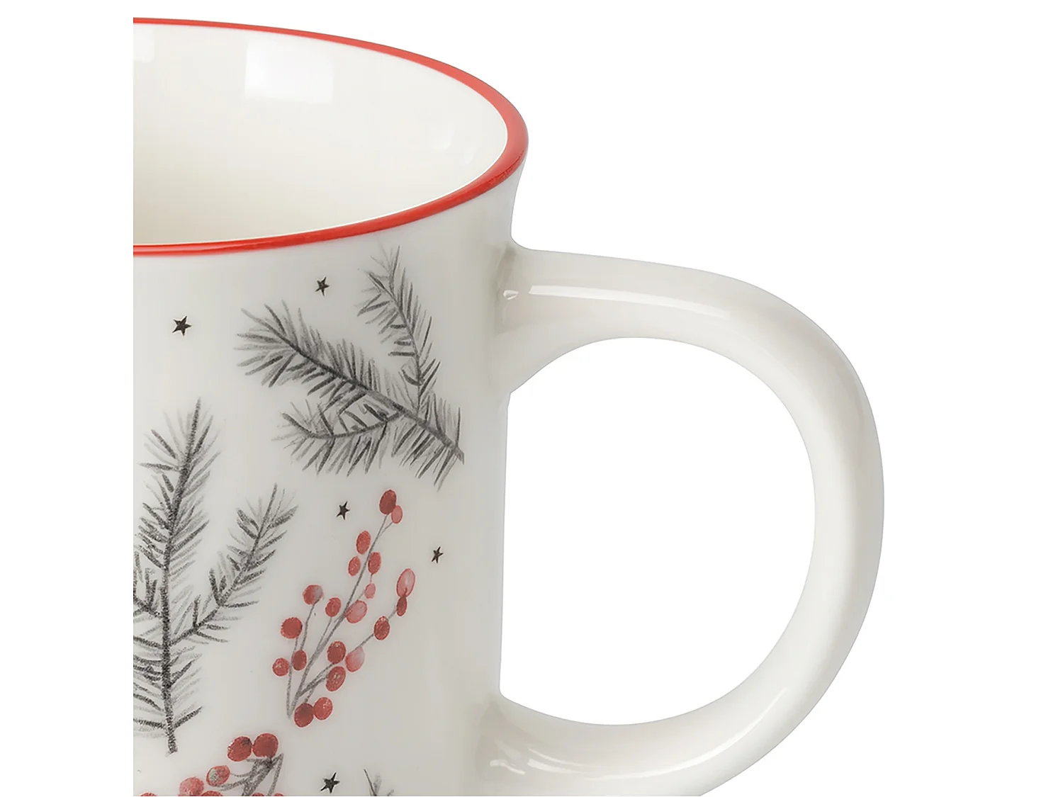 Tazza con manico natalizia in porcellana bianca 400 ml 98x92 mm
