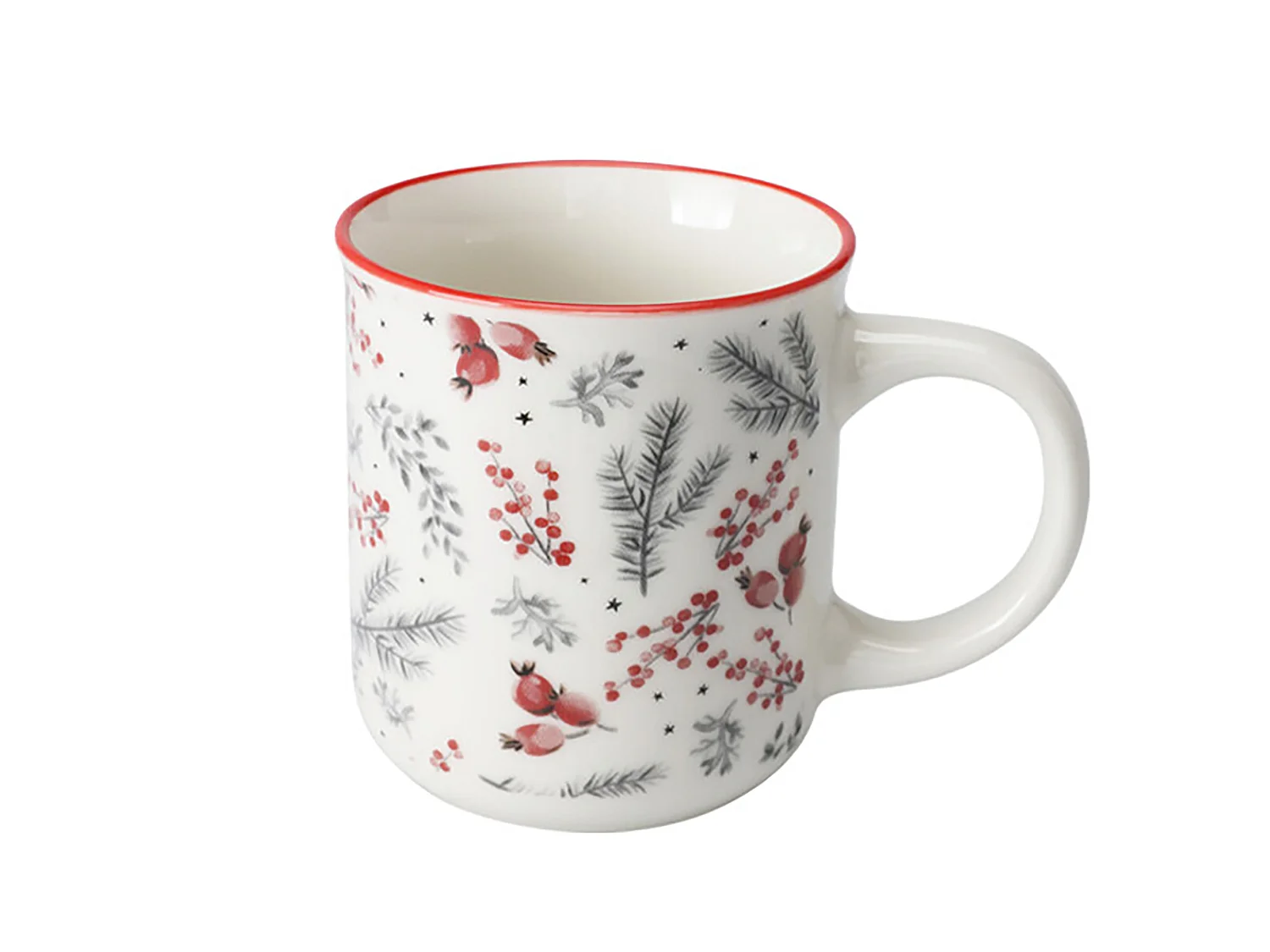 Tazza con manico natalizia in porcellana bianca 400 ml 98x92 mm